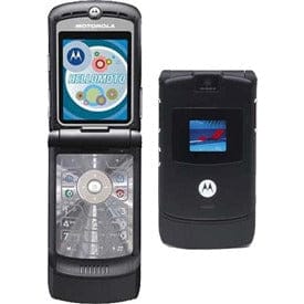Unlocked Motorola RAZR V3 GSM Cell Phone - Black | Slim Flip Phone for Business & Travel | Retro Style & Durable Design