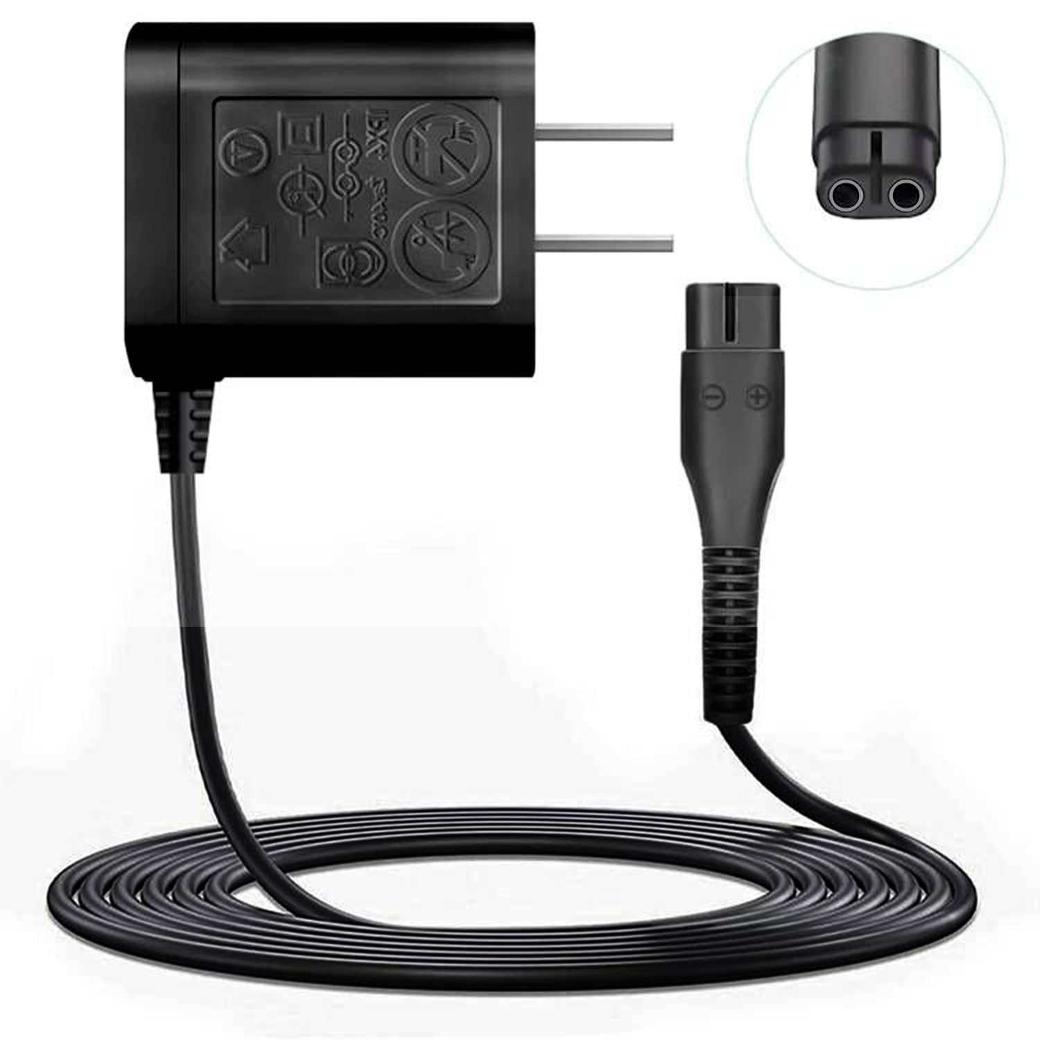 Original Philips Norelco OneBlade QP2520 Series 4.3V Replacement Charger & A00390 Power Cord - Compatible with OneBlade Trimmer for Precise Beard & Body Grooming at Home or Travel