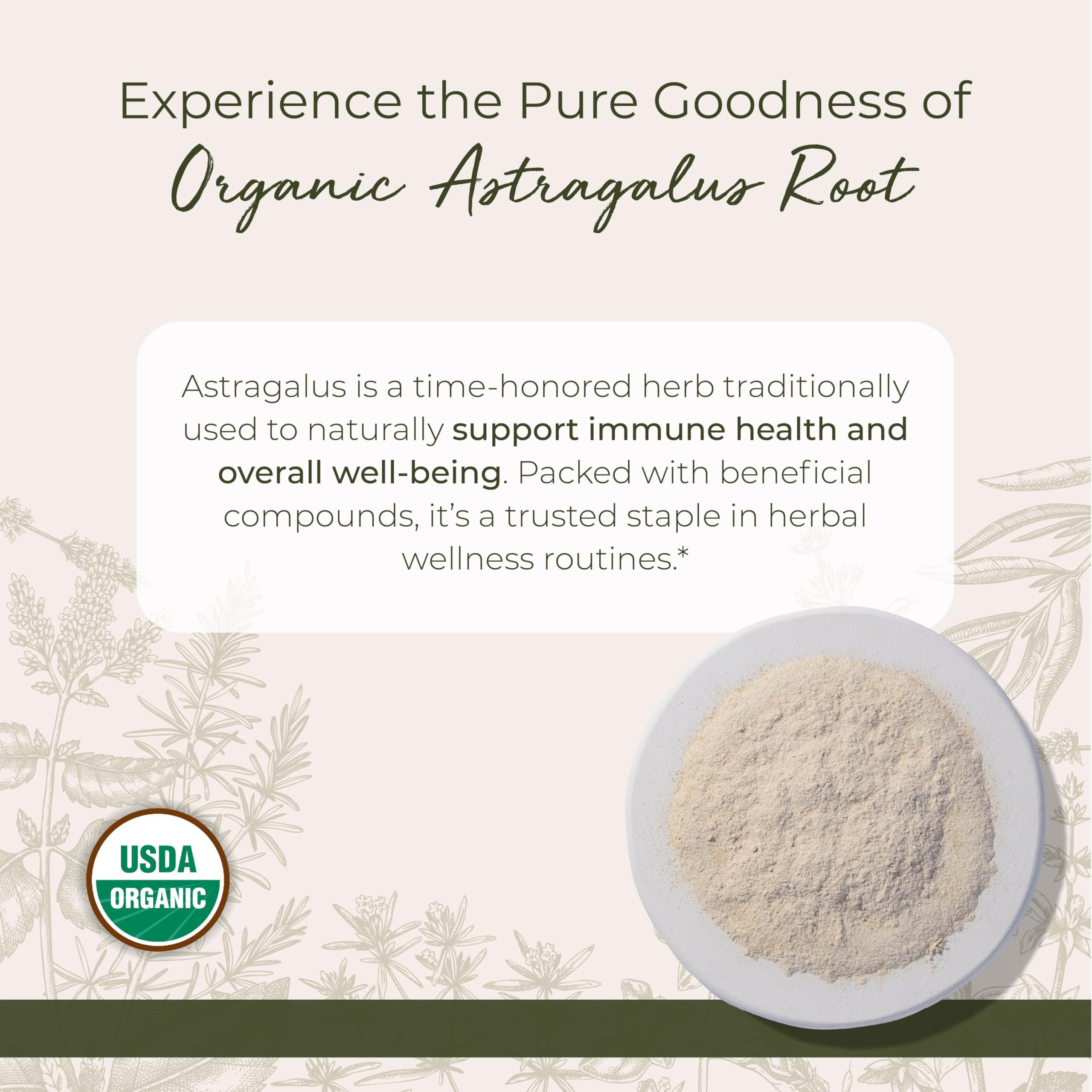 Organic Astragalus Root Powder by Starwest Botanicals - 1 lb | Immune Support Supplement for Tea, Smoothies & Herbal Remedies | USDA Certified, Non-GMO, Gluten-Free