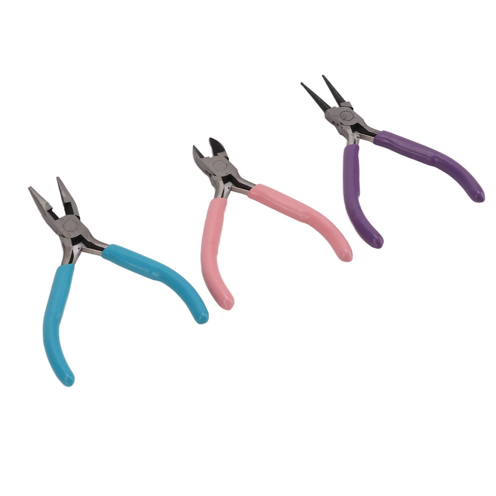 Premium Jewelry Pliers Set - 5-Piece Carbon Steel Multi-Purpose DIY Craft Tools for Jewelry Making, Wire Wrapping & Beading | Professional Nose, Flat & Diagonal Pliers for Home & Studio Use