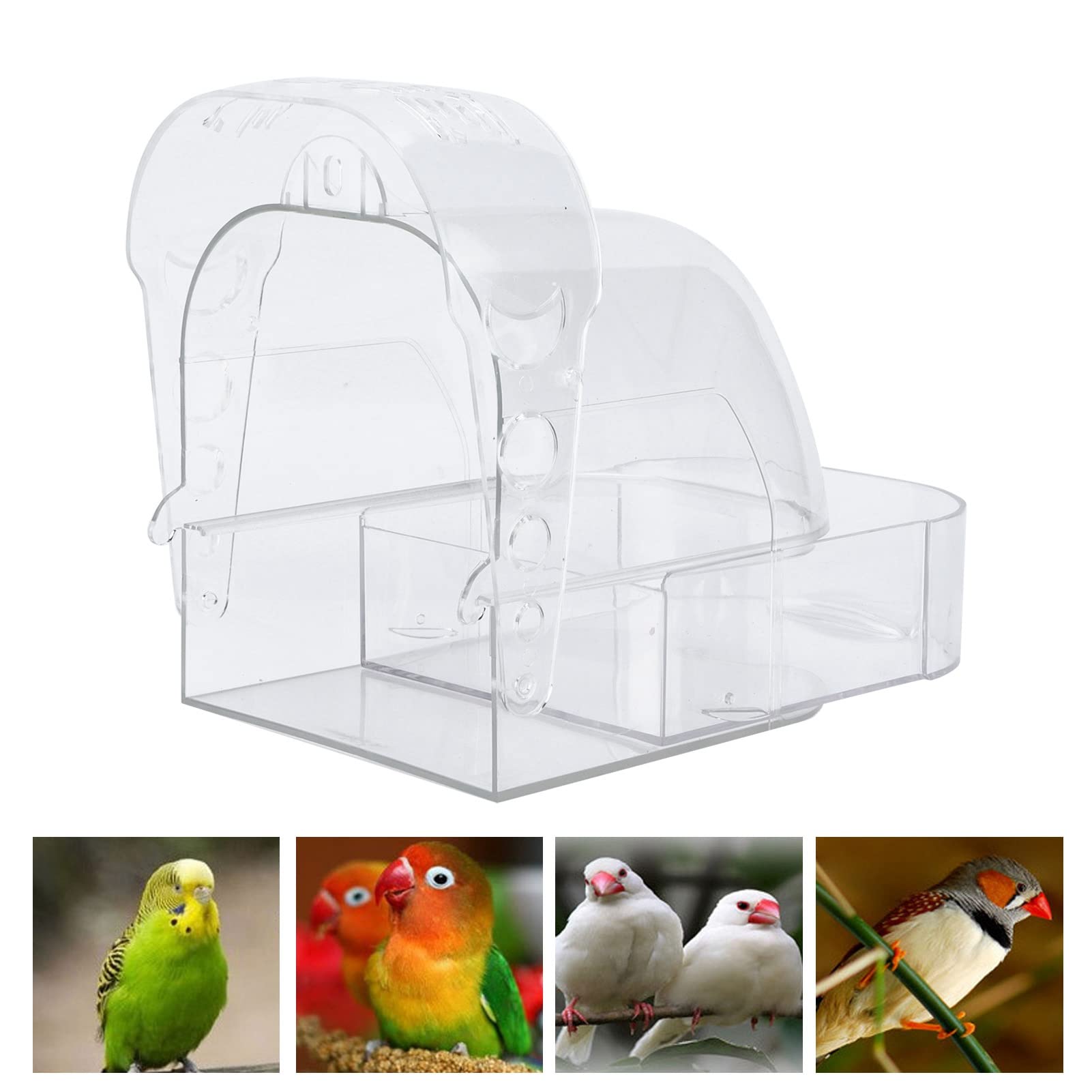 Safe Bird Bath Box for Small Parrots & Canaries - Portable Shower Cage for Healthy Feather Cleaning | Perfect for Home, Aviary & Travel Use