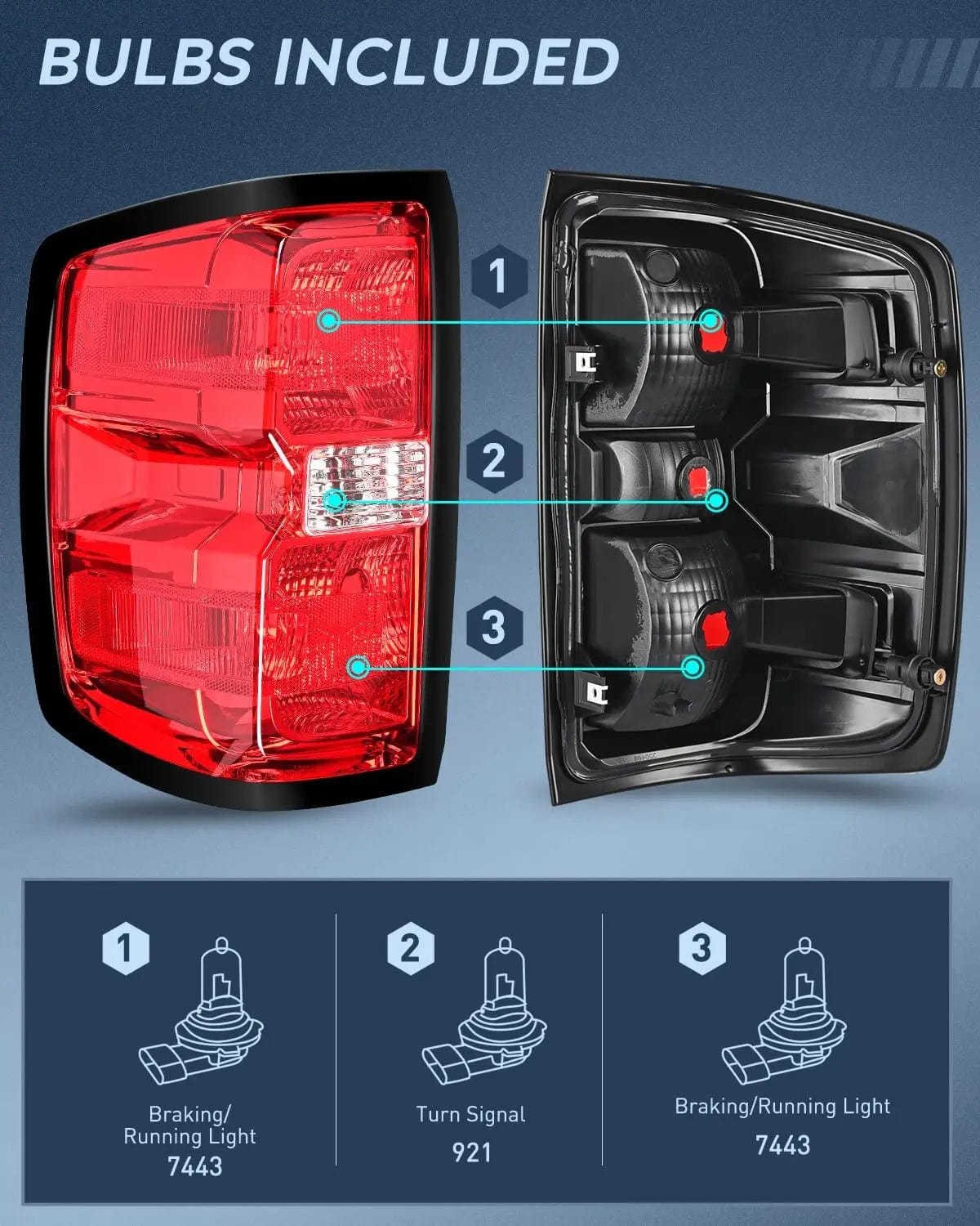 2014-2019 Chevy Silverado 1500/2500HD/3500HD & GMC Sierra 3500HD Driver Side Tail Light Assembly - Replacement Rear Lamp for Pickup Trucks - Perfect for Night Driving & Enhanced Vehicle Safety