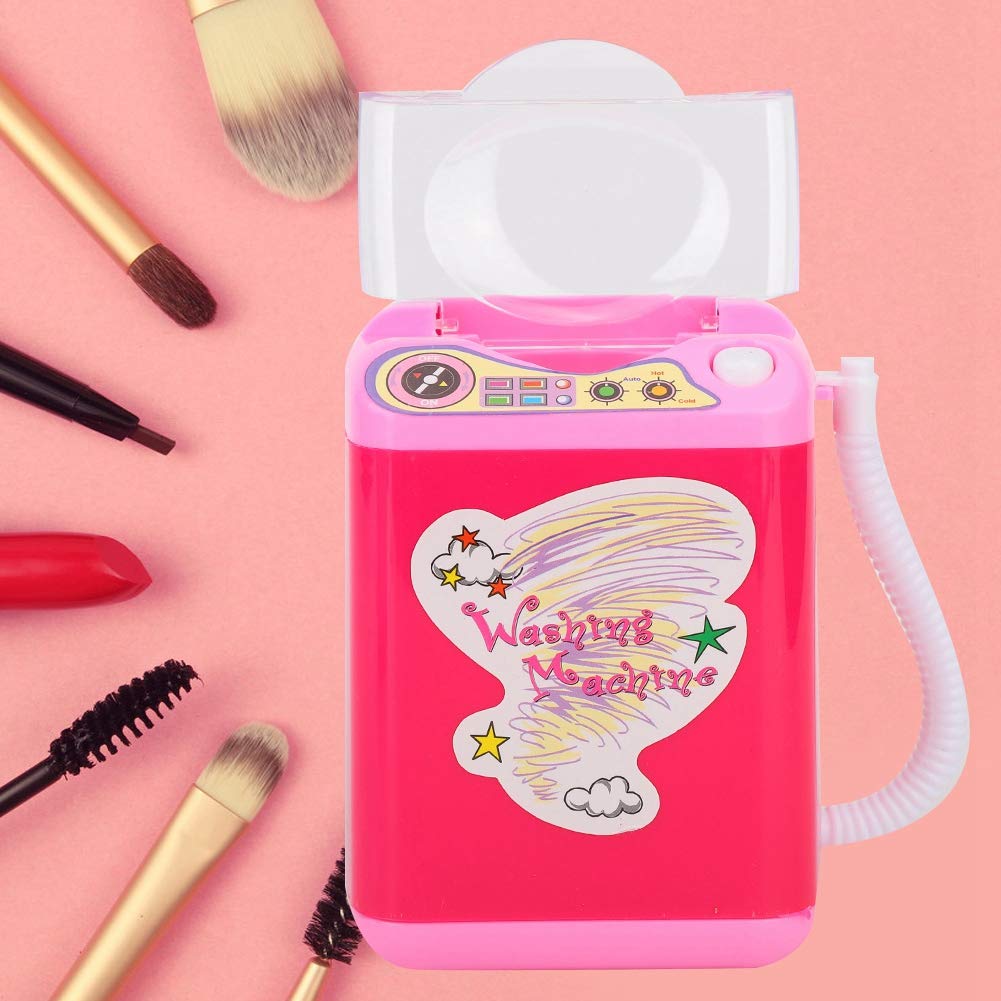 Electric Makeup Brush & Sponge Cleaner Machine - Automatic Cosmetic Tool for Kids & Adults, Rose Red | Perfect for Home, Salon, Travel & Gift Giving