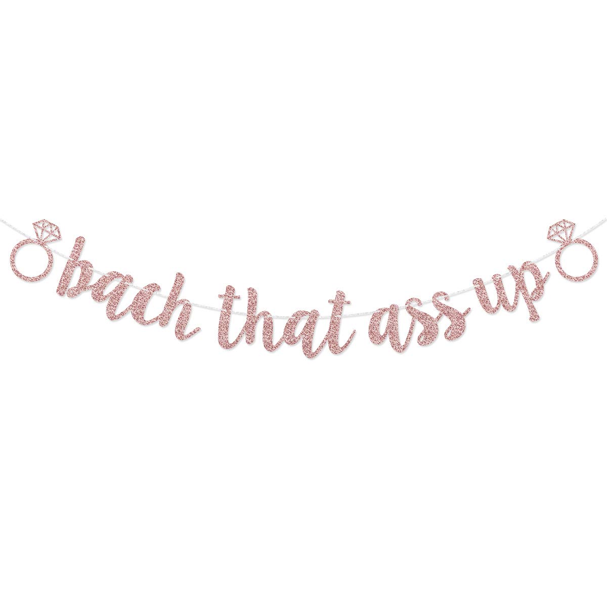 Rose Gold Bachelorette Party Banner Sign Garland - Pre-Strung Decorations for Wedding Showers & Girls Night Out