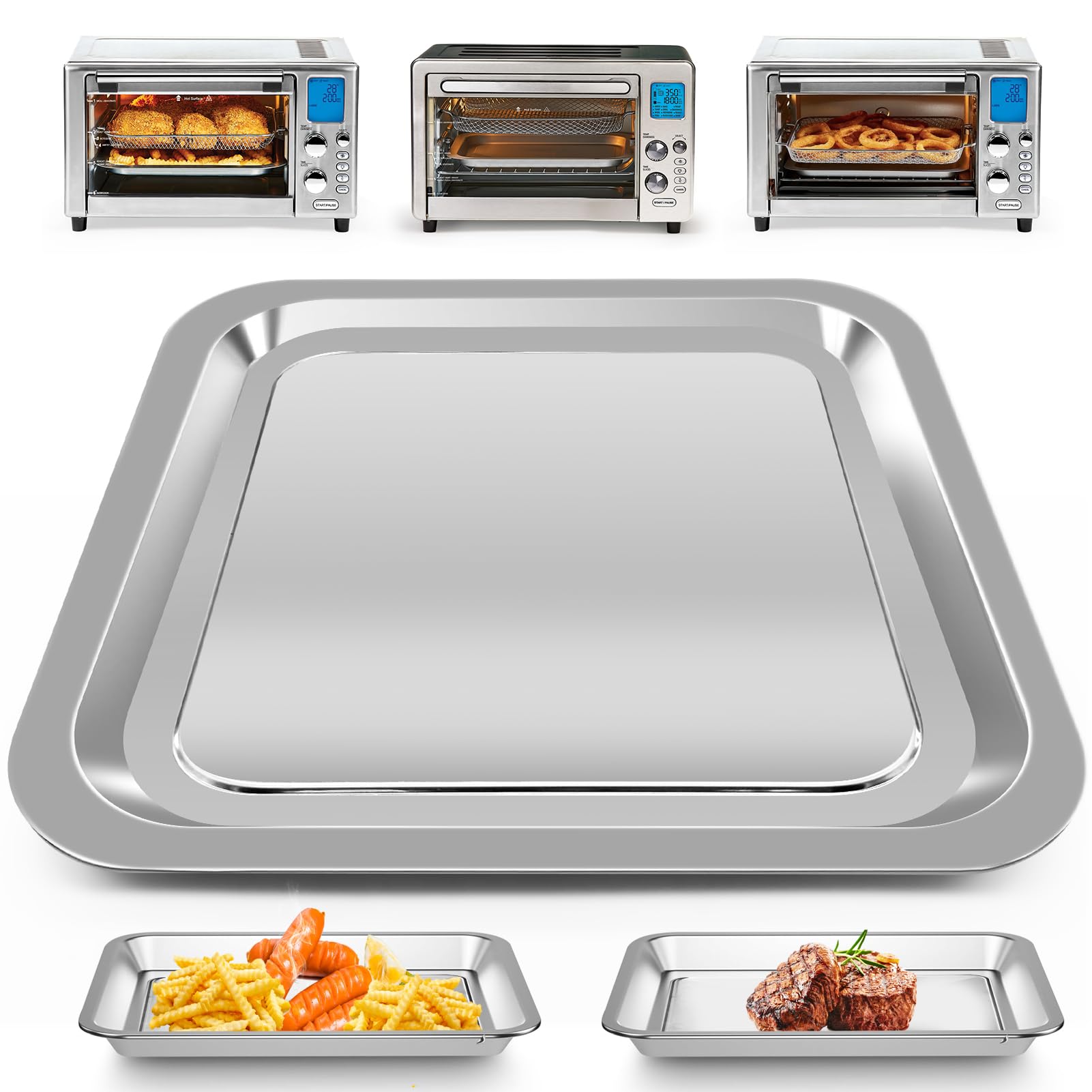 12''×10'' Stainless Steel Air Fryer Grill Pan & Crisper Plate Replacement for Emeril Lagasse Everyday 360 Air Fryer - Perfect for Grilling, Roasting & Crisping Meals (Not Compatible with Emeril French Door Model)