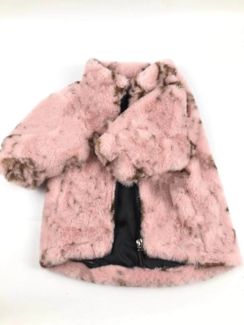 HUANSUN Winter Dog Clothes - Warm Puppy Coat Jacket for Small Dogs, Cats & Chihuahuas - Brown/Beige/Pink Pet Outfits for Cold Weather - Perfect for Outdoor Walks & Indoor Cozy Wear
