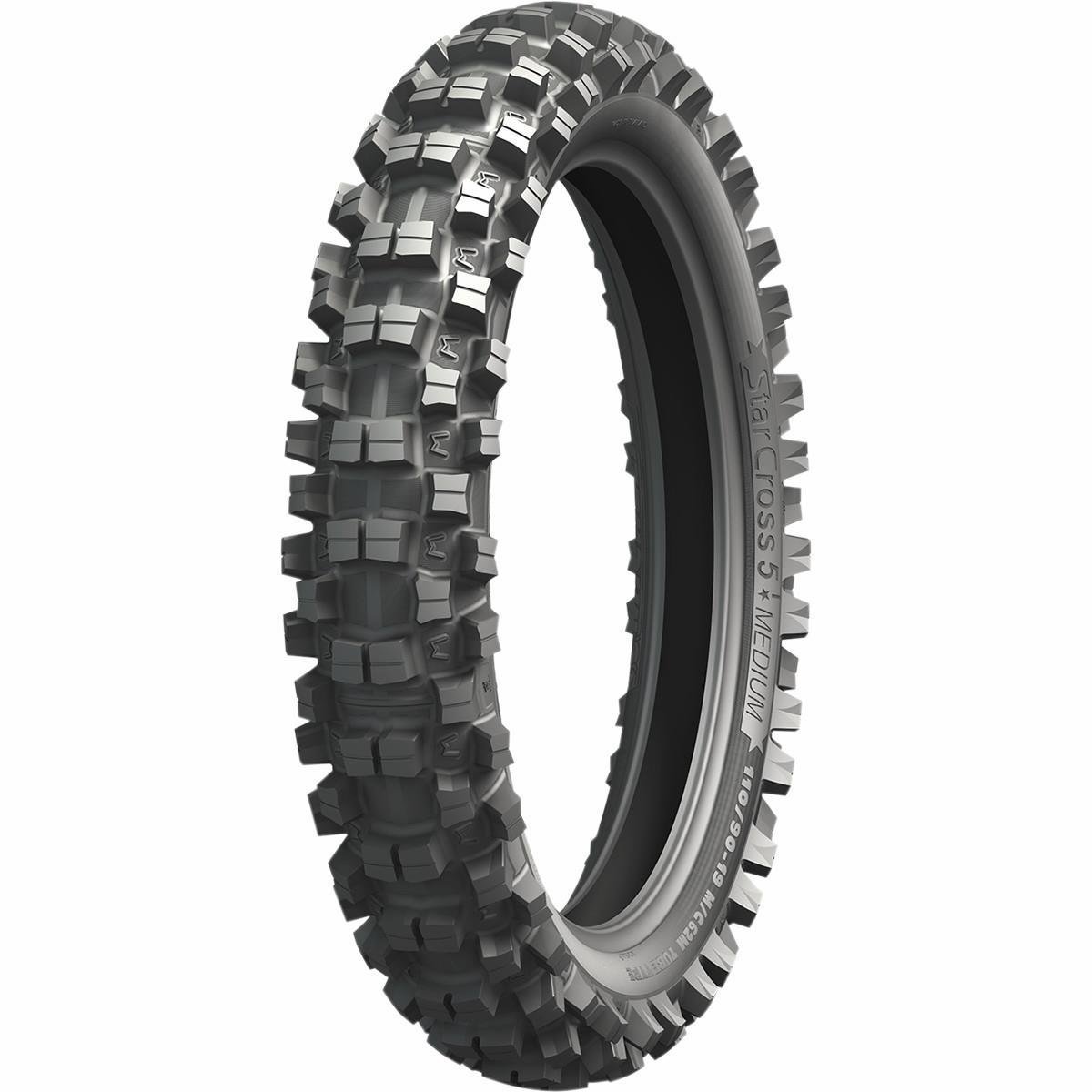 MICHELIN StarCross 5 Medium Motocross Bias Tire - 110/90-19 62M - Dirt Bike Tire for Off-Road Racing & Trail Riding - High Grip & Durability for Motocross, Enduro & MX Tracks