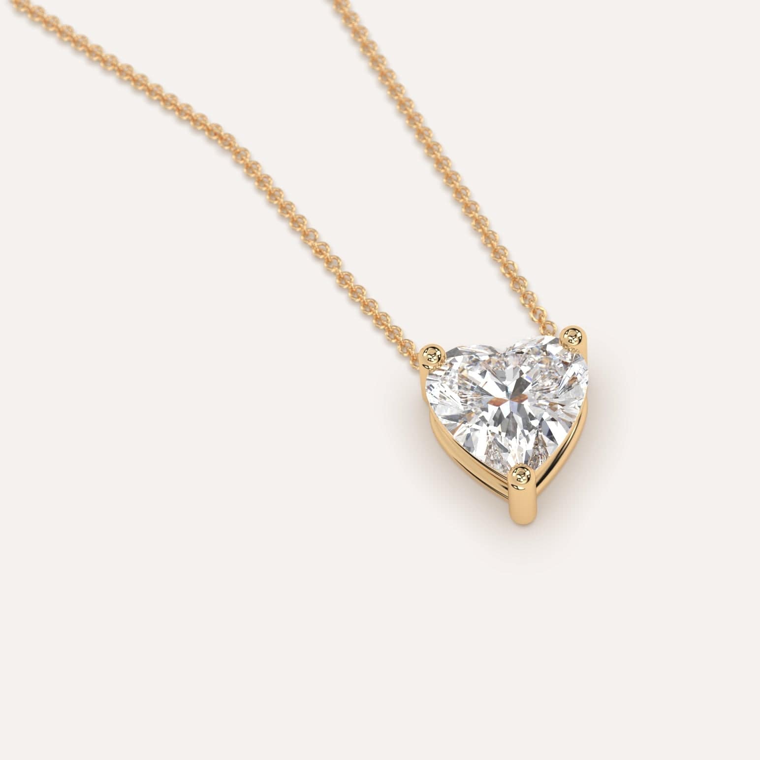 3 Carat Heart-Shaped Floating Diamond Necklace for Women - Elegant Valentine's Day Gift, Anniversary Jewelry & Romantic Date Night Accessory