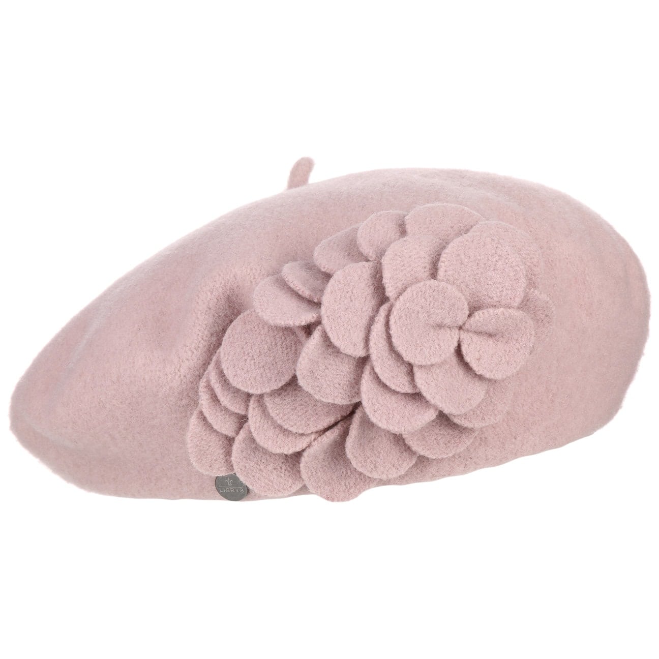 Lierys Agris Flower Wool Basque Beret - Classic French Style Winter Hat for Women, Perfect for Outdoor Activities, Travel & Fashion Accessories