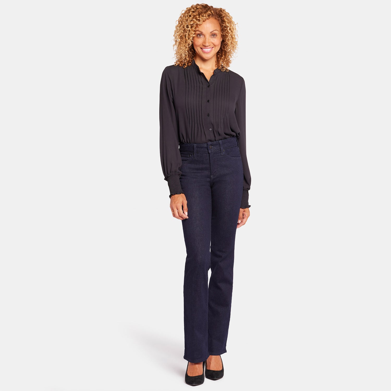 Barbara Bootcut Jeans for Women - Petite Fit, Classic Rinse Wash | Comfortable Stretch Denim for Casual Wear & Everyday Style