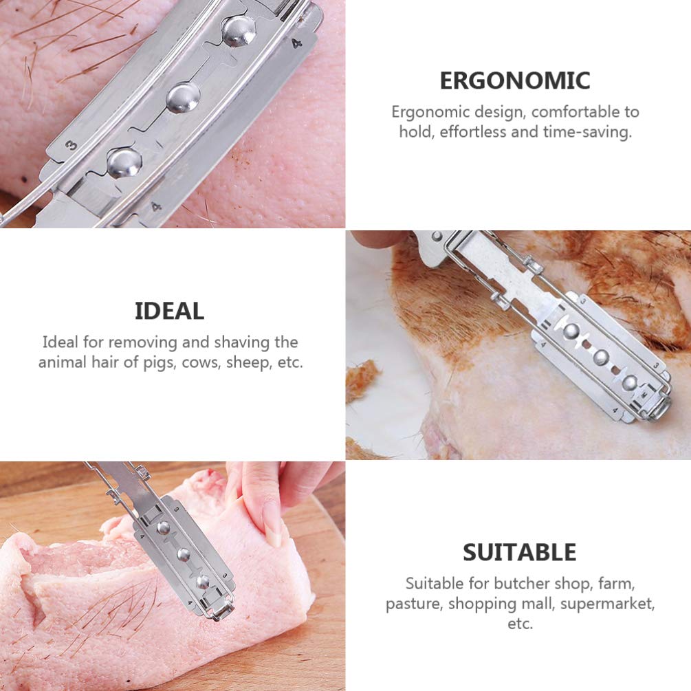 DOITOOL Pig Hair Scraper - Professional Kitchen Meat & Pork Hair Remover Tool, Food Processing Hair Shaver Gadget for Home Chefs (Blade Not Included) | Perfect for BBQ Prep, Charcuterie & Home Butchering