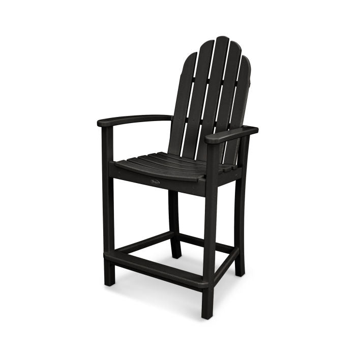 POLYWOOD Classic Adirondack Counter Height Chair - Durable Outdoor Bar Stool for Patio, Deck & Poolside - Weather-Resistant Poly Lumber Furniture