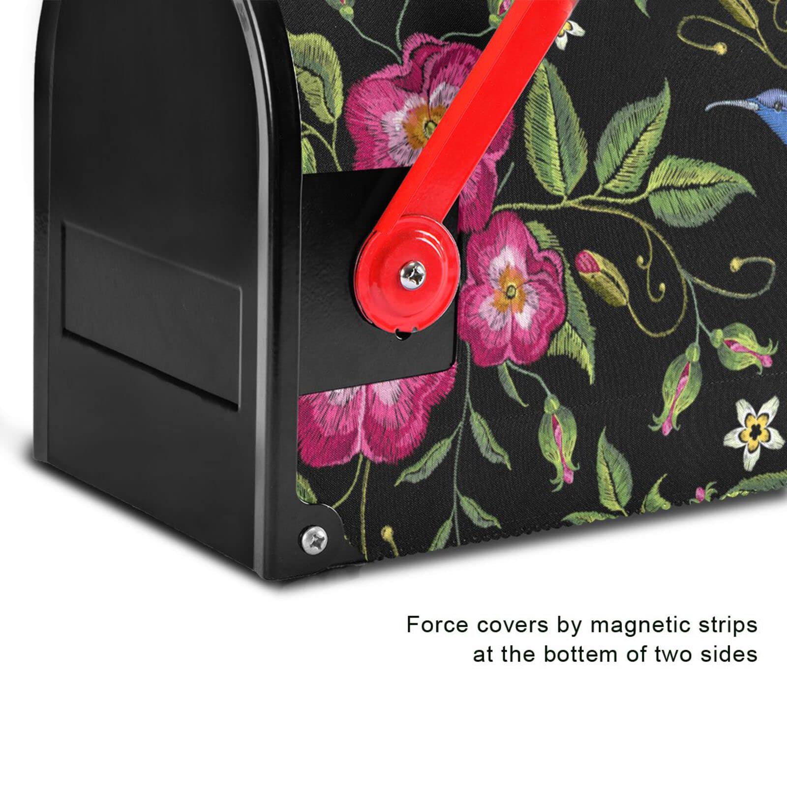 25.5 x 21 Inch Magnetic Mailbox Cover with Tropical Leaf & Hummingbird Design - Weatherproof Decorative Mail Wrap for Outdoor Mailbox Protection | Perfect for Home, Garden & Front Yard Decor