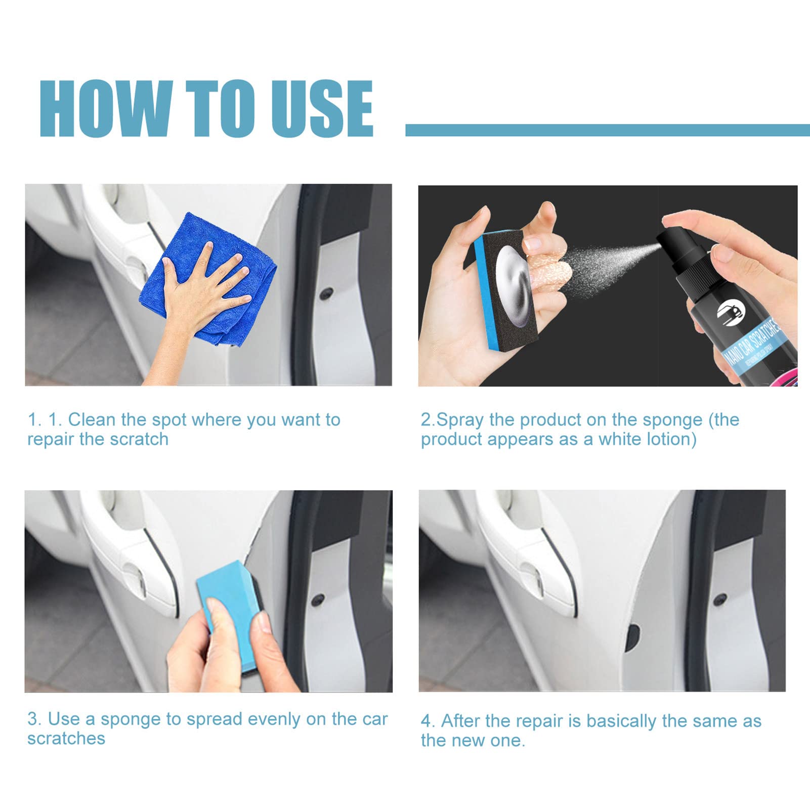 Car Scratch & Swirl Remover - Professional Paint Scratch Repair Kit, Swirl Mark Removal Spray for Car Detailing | Restores Shine & Eliminates Water Spots | Perfect for DIY Auto Care & Professional Detailing
