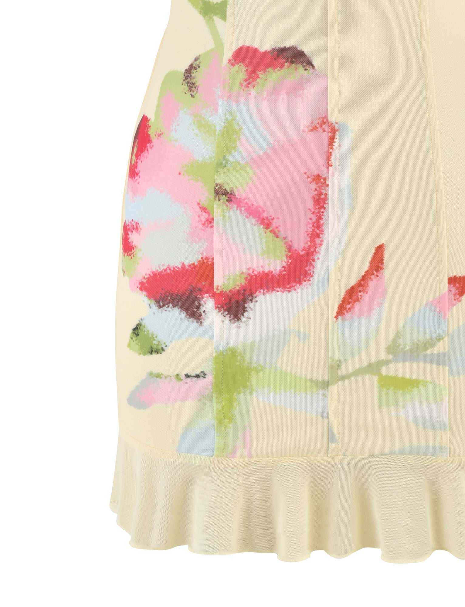 HOLLIS DRESS - Yellow Floral Print Women's Summer Dress for Beach Vacation, Garden Party & Date Night