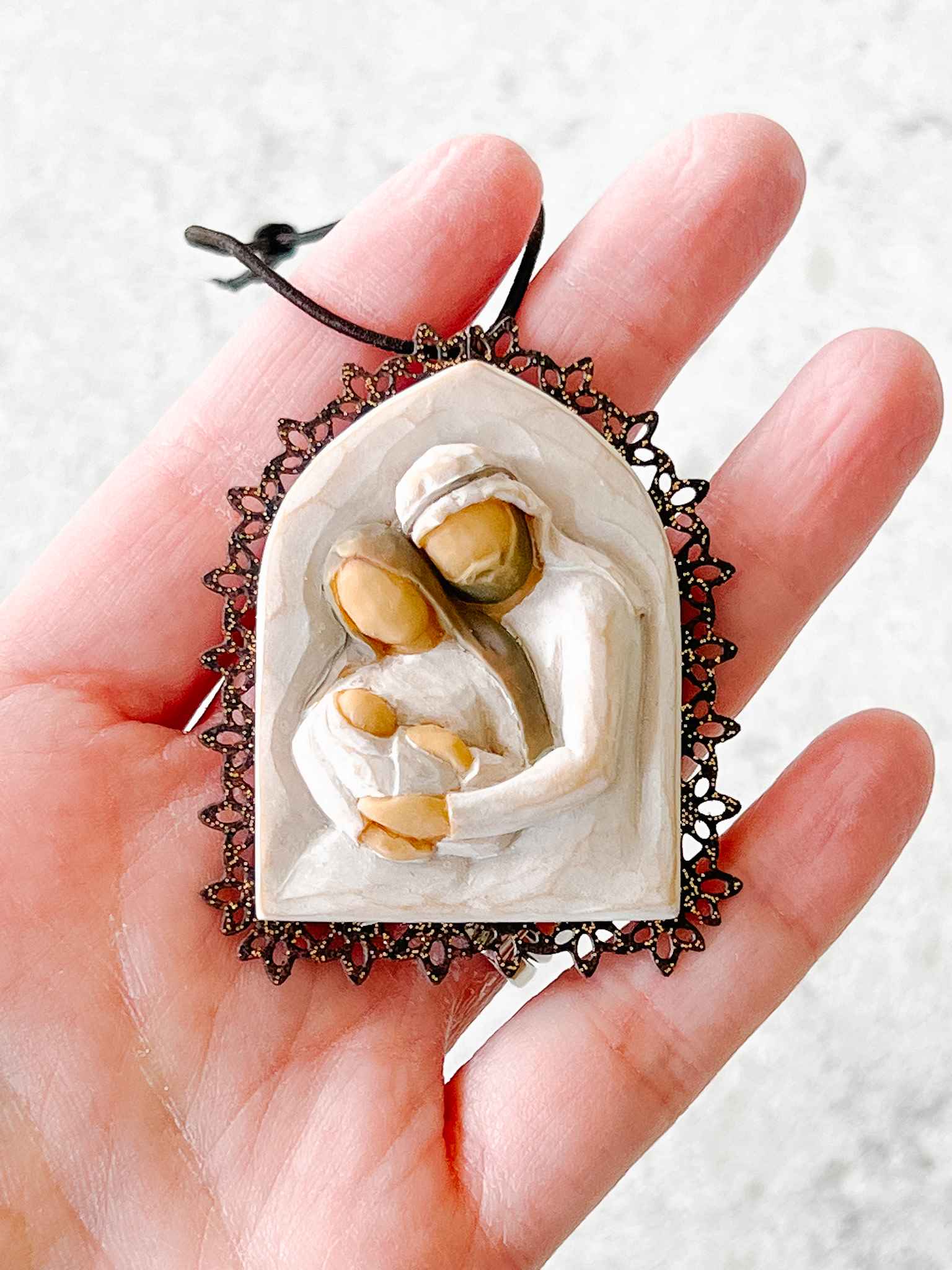 Holy Family Christmas Ornament - Handcrafted Religious Decor for Tree, Home & Holiday Celebrations