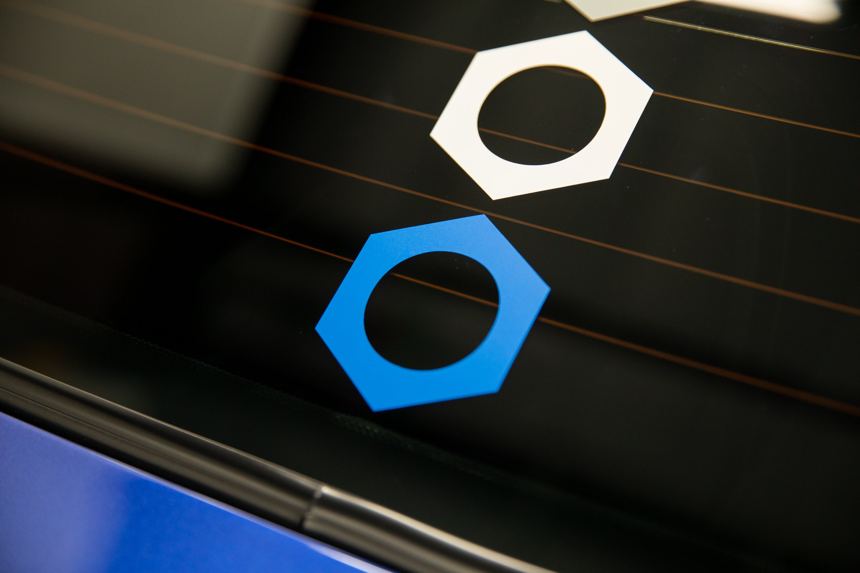 Custom Die-Cut Vinyl Hex Logo Decal Stickers - Waterproof & Durable for Cars, Laptops, Walls - Perfect for Branding, Personalization & DIY Projects