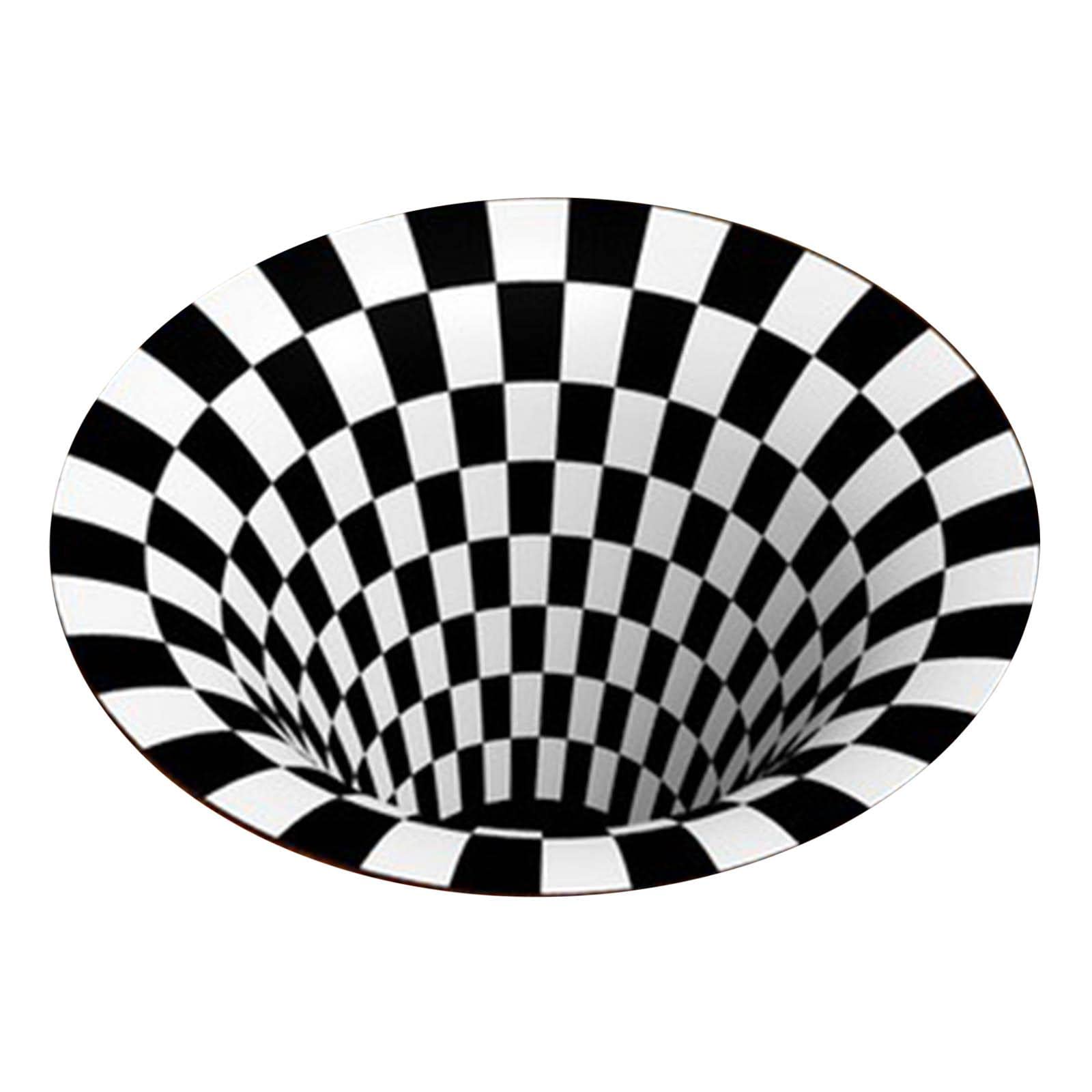 Optical Illusion Carpet - Non-Slip Bathroom Rug with 3D Design for Home Decor, Style C - Perfect for Bathroom, Living Room & Bedroom Floor Mat