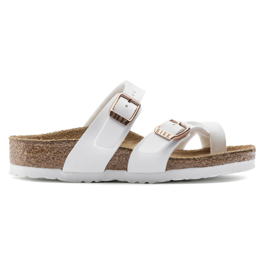 Birkenstock Mayari Birko-Flor Sandals for Kids - Comfortable White Adjustable Straps - Perfect for School, Play & Summer Outings