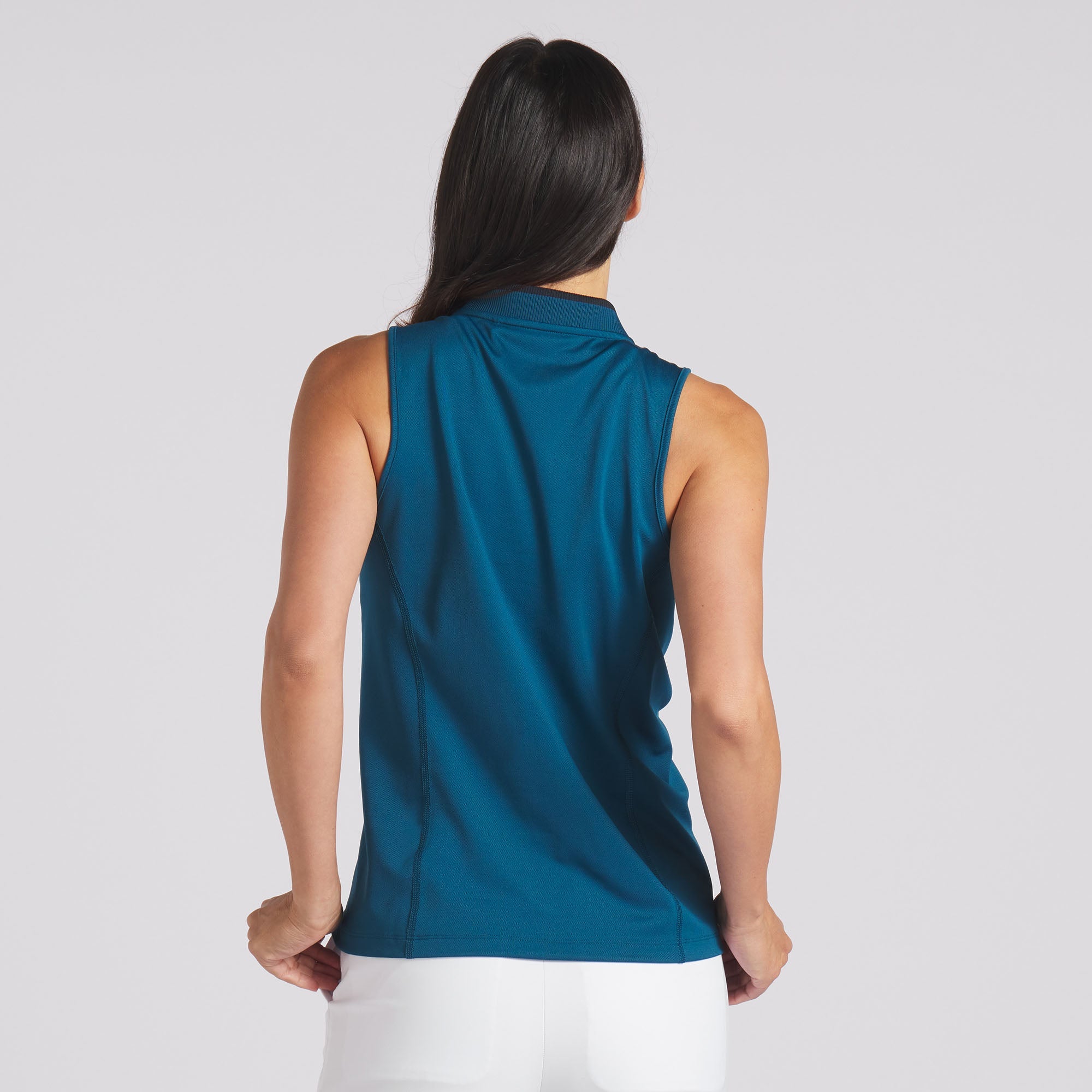 Women's Breathable Pique Sleeveless Golf Polo Shirt - Moisture-Wicking Athletic Top for Golf, Tennis & Summer Sports