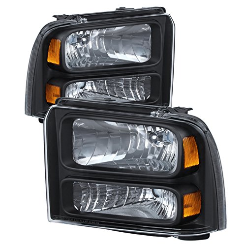 Xtune Crystal Clear Headlights for 2005-2007 Ford F250 F350 F450 Super Duty Trucks - Upgrade Your Night Driving & Off-Road Visibility
