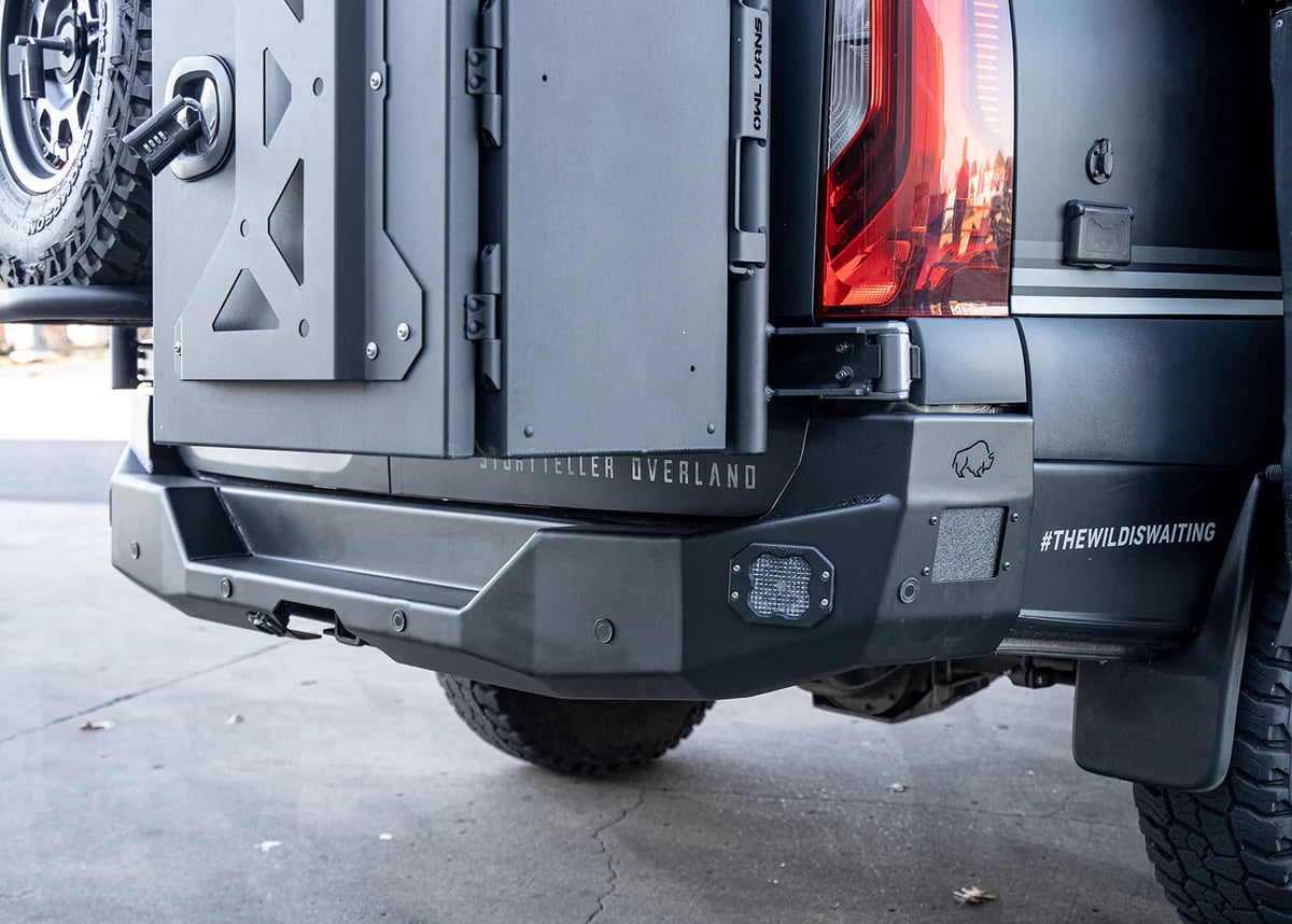 ROAMBUILT Heavy Duty Rear Bumper Replacement for 2019-2024 Mercedes Sprinter Van - Durable Steel Protection for Cargo Vans & Campers