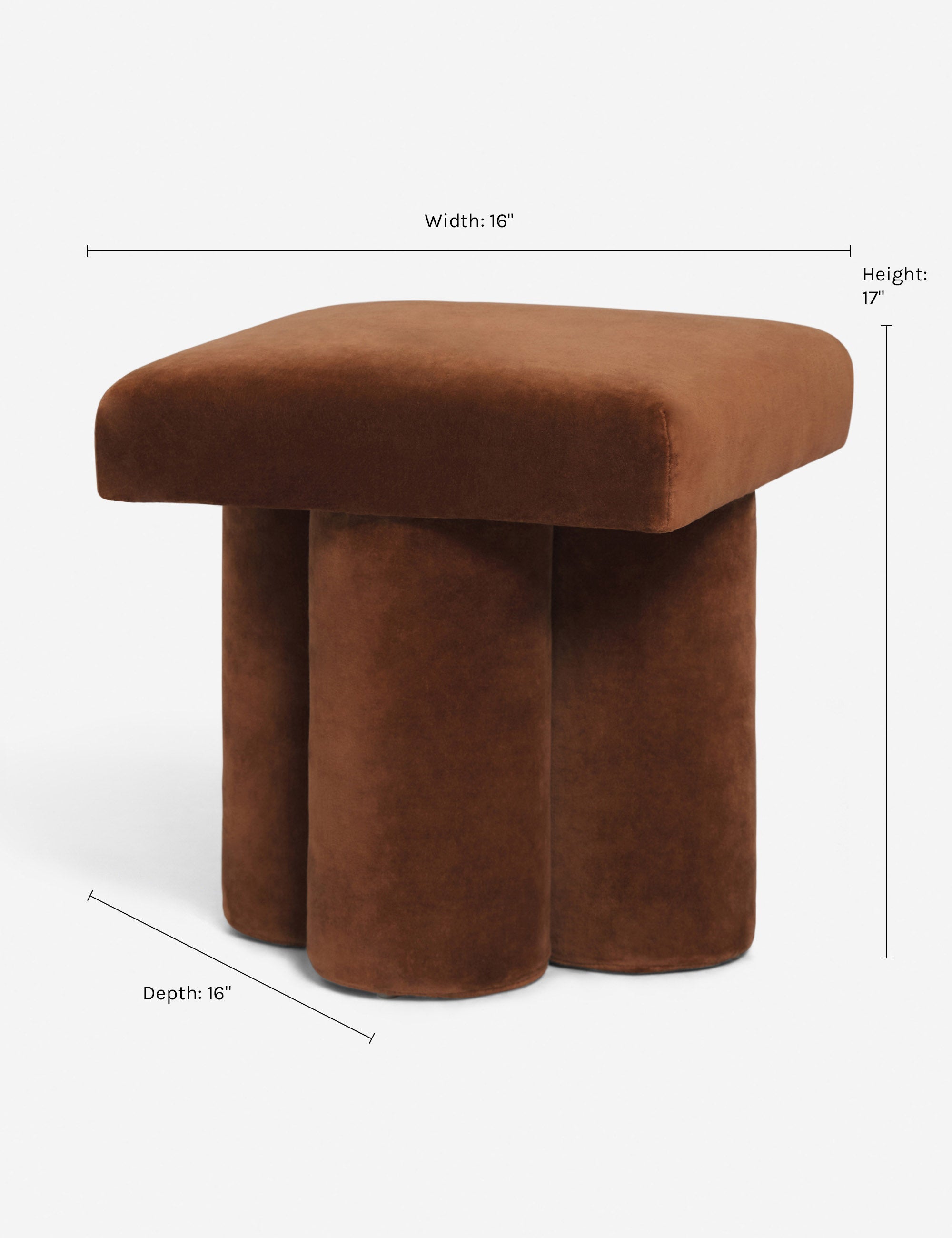 Clover Stool by Sarah Sherman Samuel - Modern Accent Stool for Living Room, Bedroom & Office - Stylish Home Decor & Functional Seating