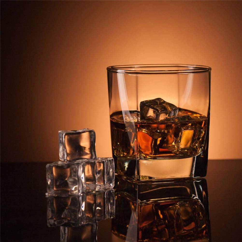 VORCOOL 50pcs Acrylic Decorative Ice Cubes - Clear Reusable Faux Ice for Drinks Display, Wedding Centerpieces, Home Decor & Flower Vase Fillers - Perfect for Cocktail Parties, Table Decorations and Special Events