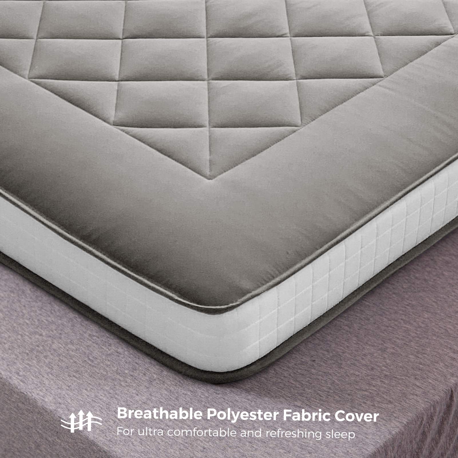 MAXYOYO 6-Inch Extra Thick Japanese Futon Mattress - Premium Diamond Quilted Floor Bed for Bedroom, Guest Room & Small Spaces - Dark Grey - Ideal for Apartments, Dorms & Minimalist Living