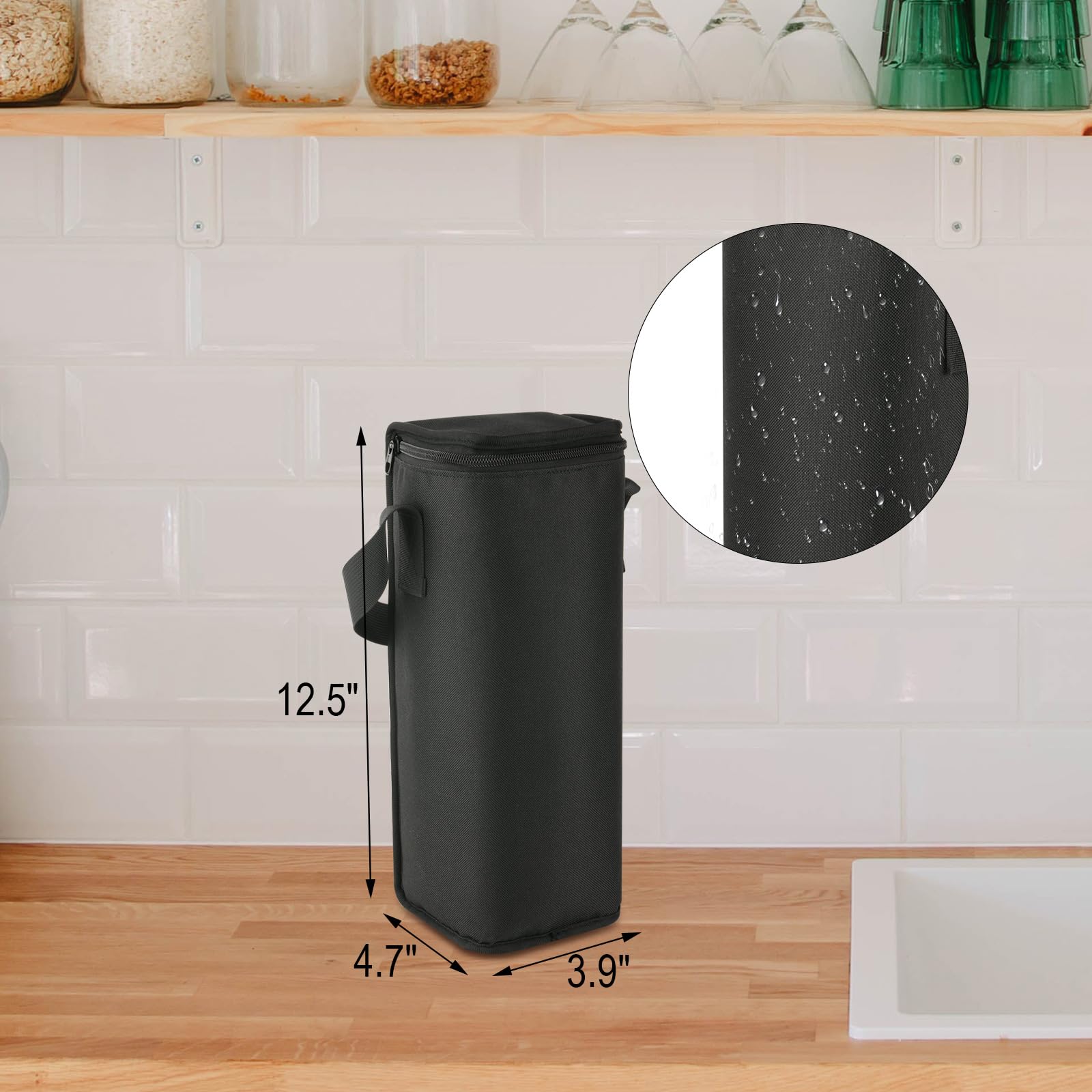 Beautyflier Portable Blender Storage Bag - Compatible with Hamilton Beach & Small Blenders, Mini Blender Travel Carrying Case (Bag Only) - Perfect for Gym, Travel & Kitchen Organization