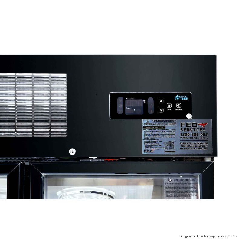 2NDs: Black Stainless Steel Single Glass Door Upright Freezer - SUFG500B NSW1474 | Perfect for Restaurants, Grocery Stores & Home Kitchens