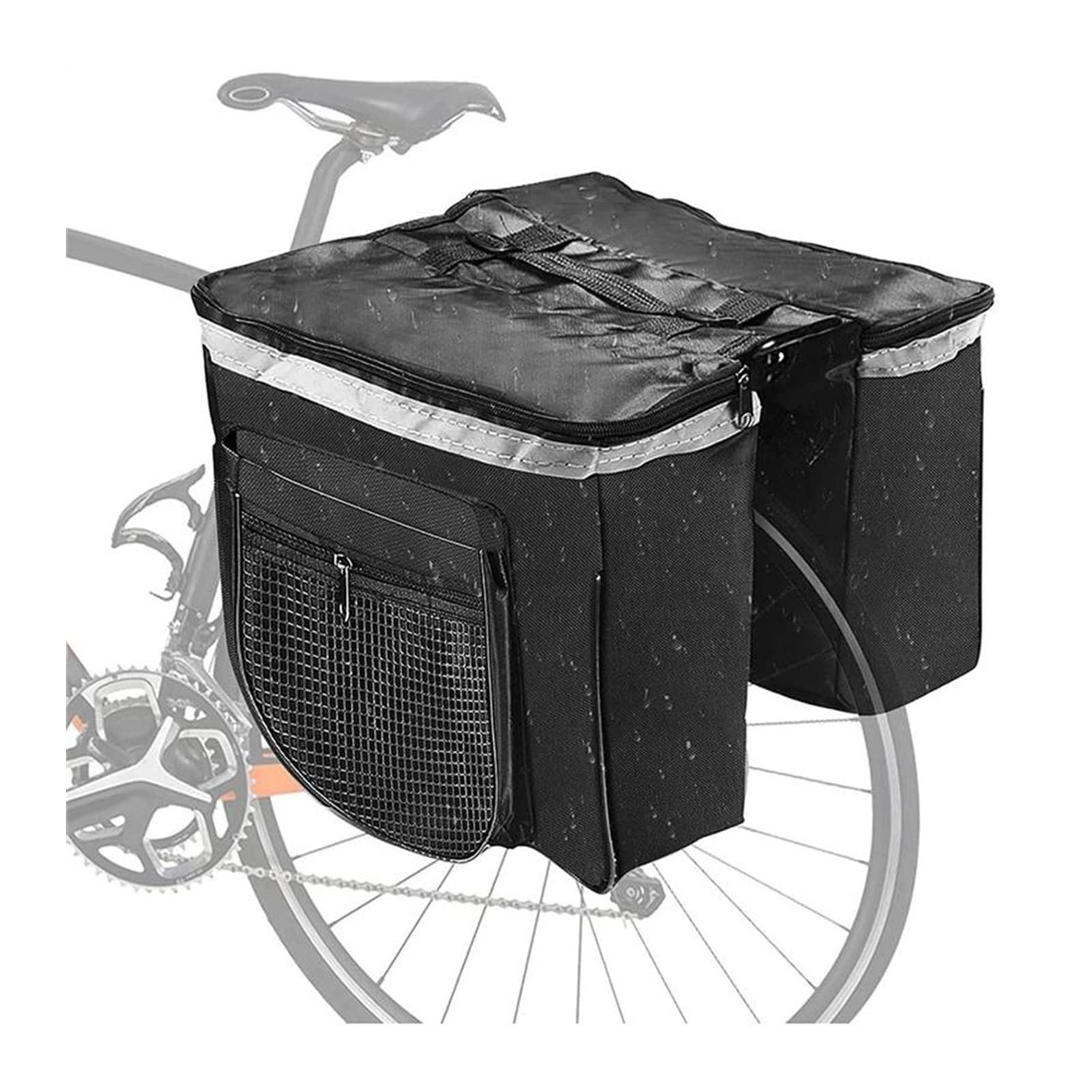 TOMYEUS Waterproof Bike Rack Bag - Large Capacity Bicycle Rear Trunk Pannier with Double Side Storage | Durable Cycling Luggage for Commuting, Touring & Outdoor Adventures