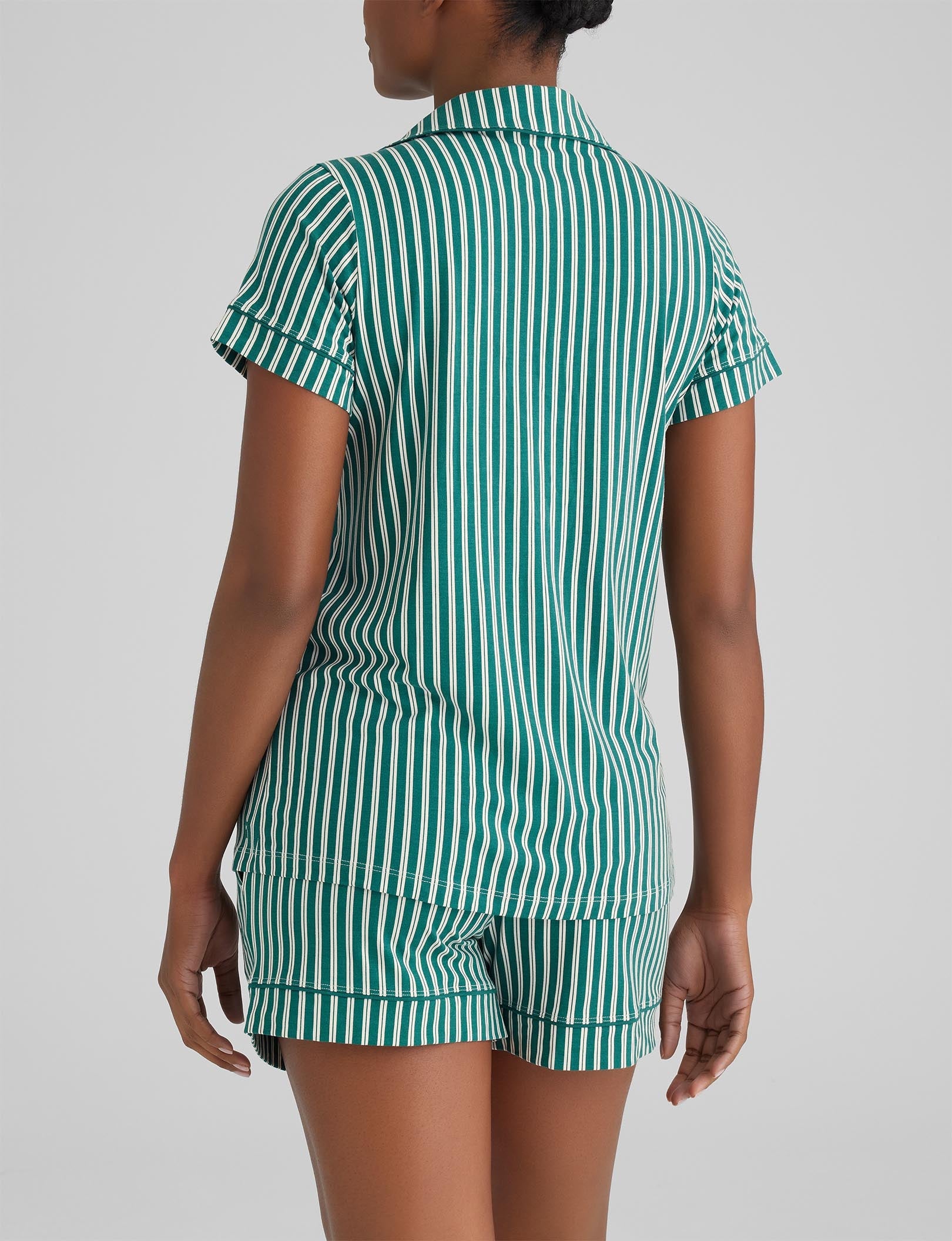 Women's Soft Cotton Pajama Set - Short Sleeve Sleep Shirt & Lounge Shorts for Comfortable Sleep & Relaxation | Perfect for Nightwear, Lounging at Home, and Summer Vacation