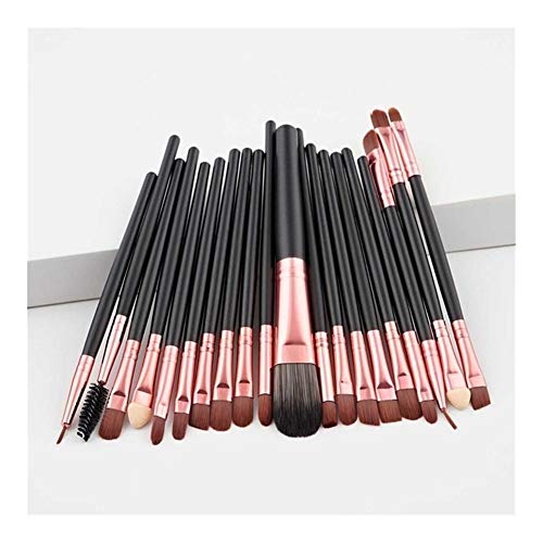 20pcs Professional Makeup Brushes Set - Foundation, Eyeshadow, Eyebrow - with Brush Holder for Beauty & Travel