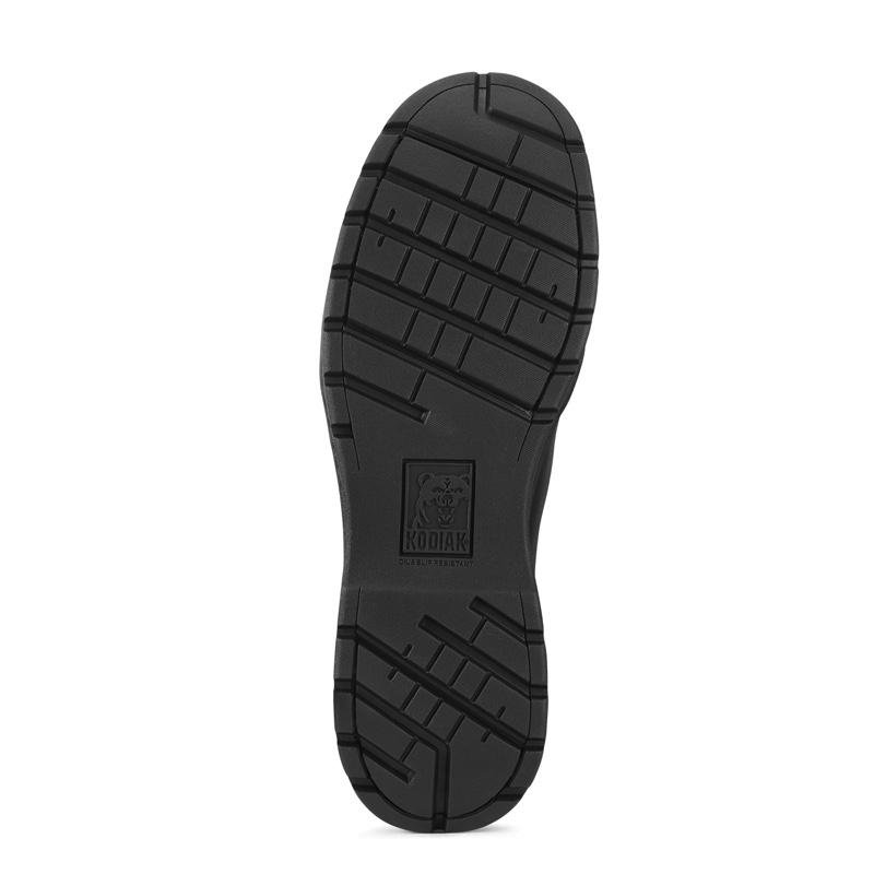 Kodiak Rossburn Men's Aluminum Toe Pull-On Work Safety Shoes KD0A4NLMBLK - Black Slip-Resistant Work Boots for Construction, Warehouse & Industrial Safety