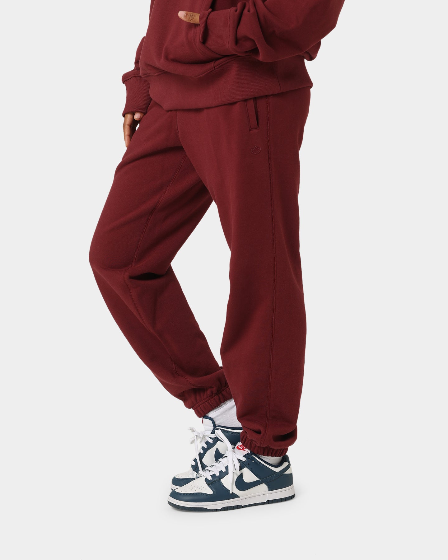 Adidas Originals French Terry Sweatpants for Men - Shadow Red | Comfortable Casual Joggers for Gym, Lounge & Everyday Wear