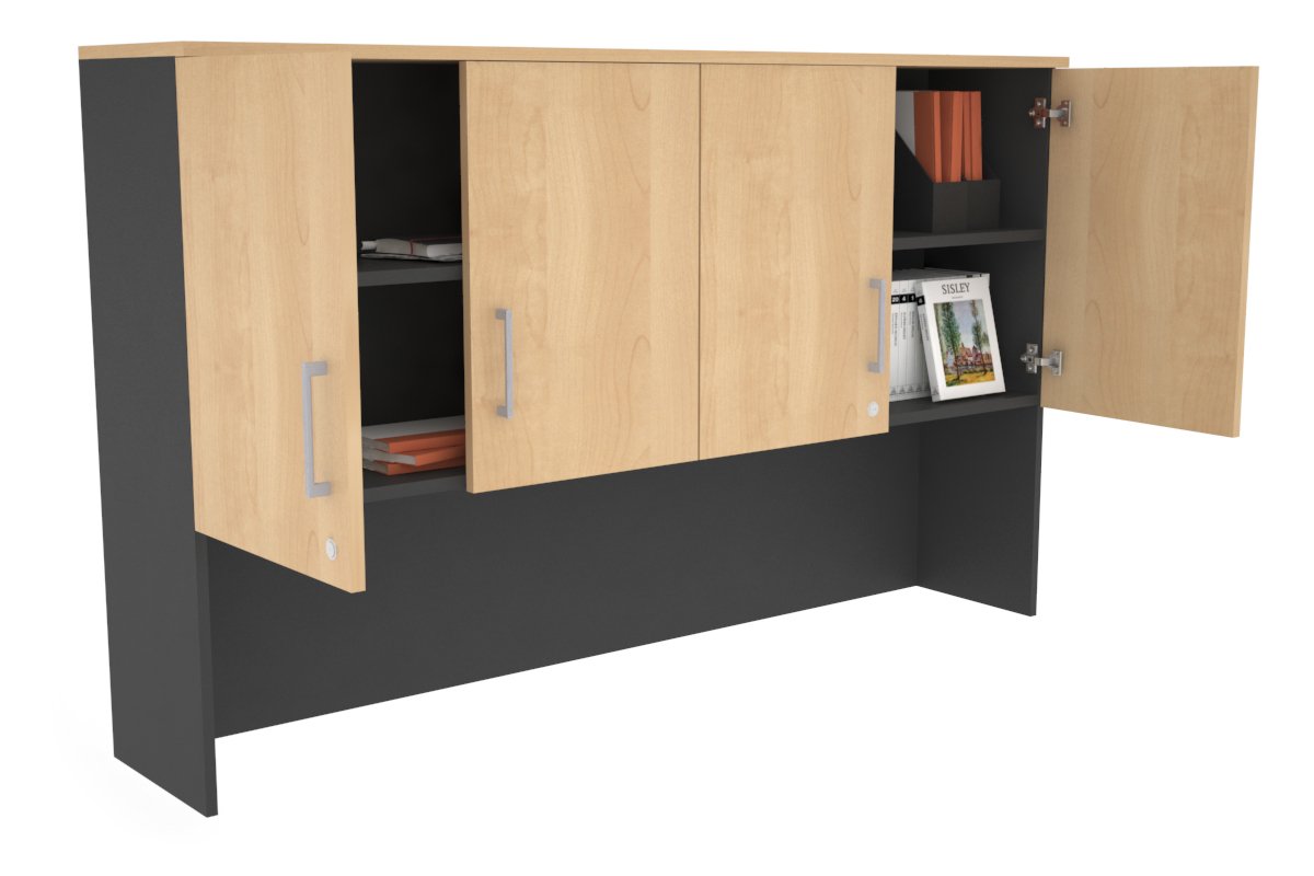 Open Hutch with Shelves & Small Doors - 1600W x 1120H x 350D - Perfect for Kitchen Storage, Dining Room Display, or Home Office Organization