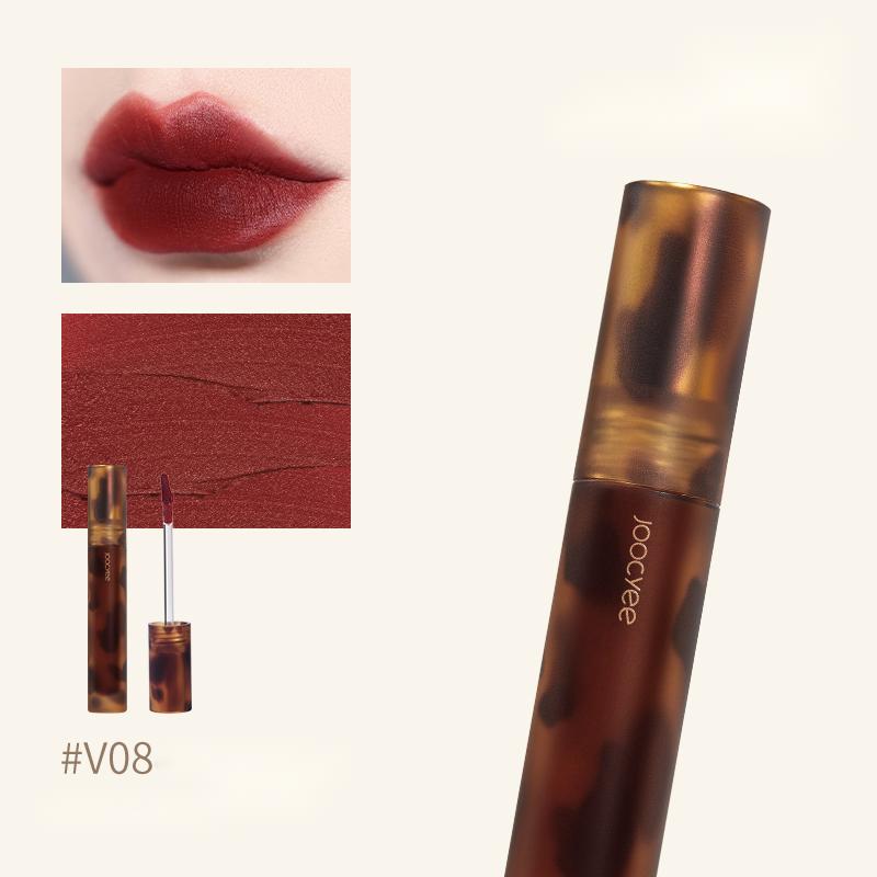 JOOCYEE Tortoise Shell Liquid Lipstick - Long Lasting Matte Lipstick, Vegan & Cruelty-Free, Hydrating Lip Gloss - Perfect for Everyday Wear, Date Night & Special Occasions