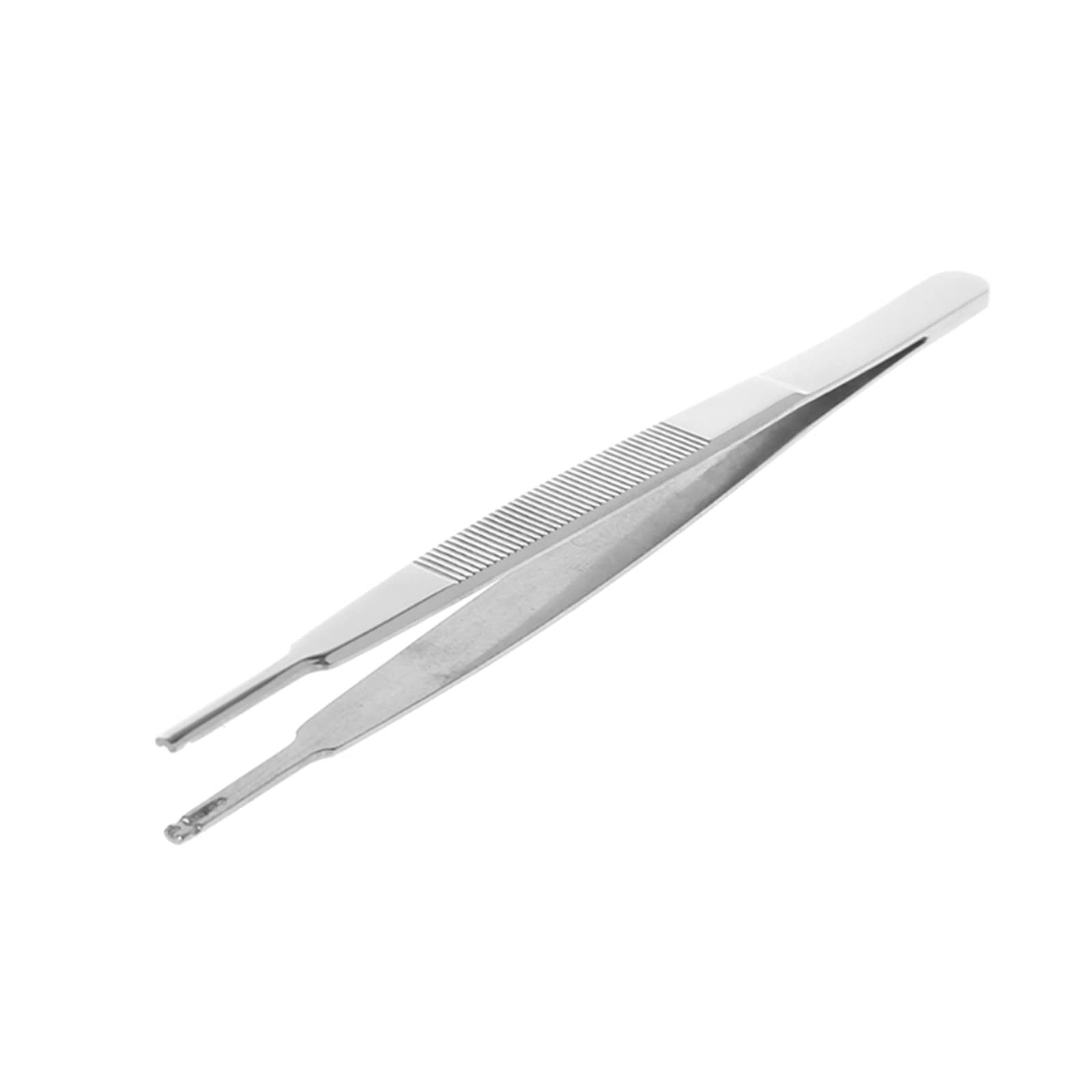 Professional Stainless Steel Hair Removal Tweezers - Precision Screw Nut Holder & Eyeglasses Watch Repair Tool (Silver) - Perfect for Eyebrow Grooming, Jewelry Making & Electronics Repair