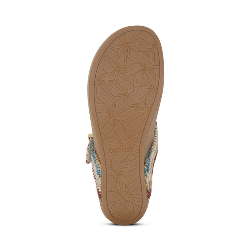 AETREX KATE Thong Wedge Sandals for Women - Comfortable Summer Shoes with Arch Support | Perfect for Beach, Pool, Vacation & Casual Outings