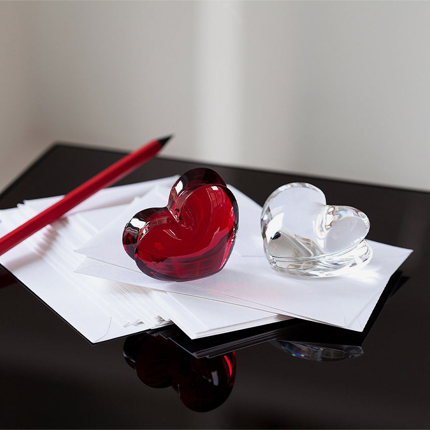 Baccarat Crystal Zinzin Heart - Elegant Handcrafted Glass Decoration for Home, Wedding, Anniversary Gifts & Luxury Décor