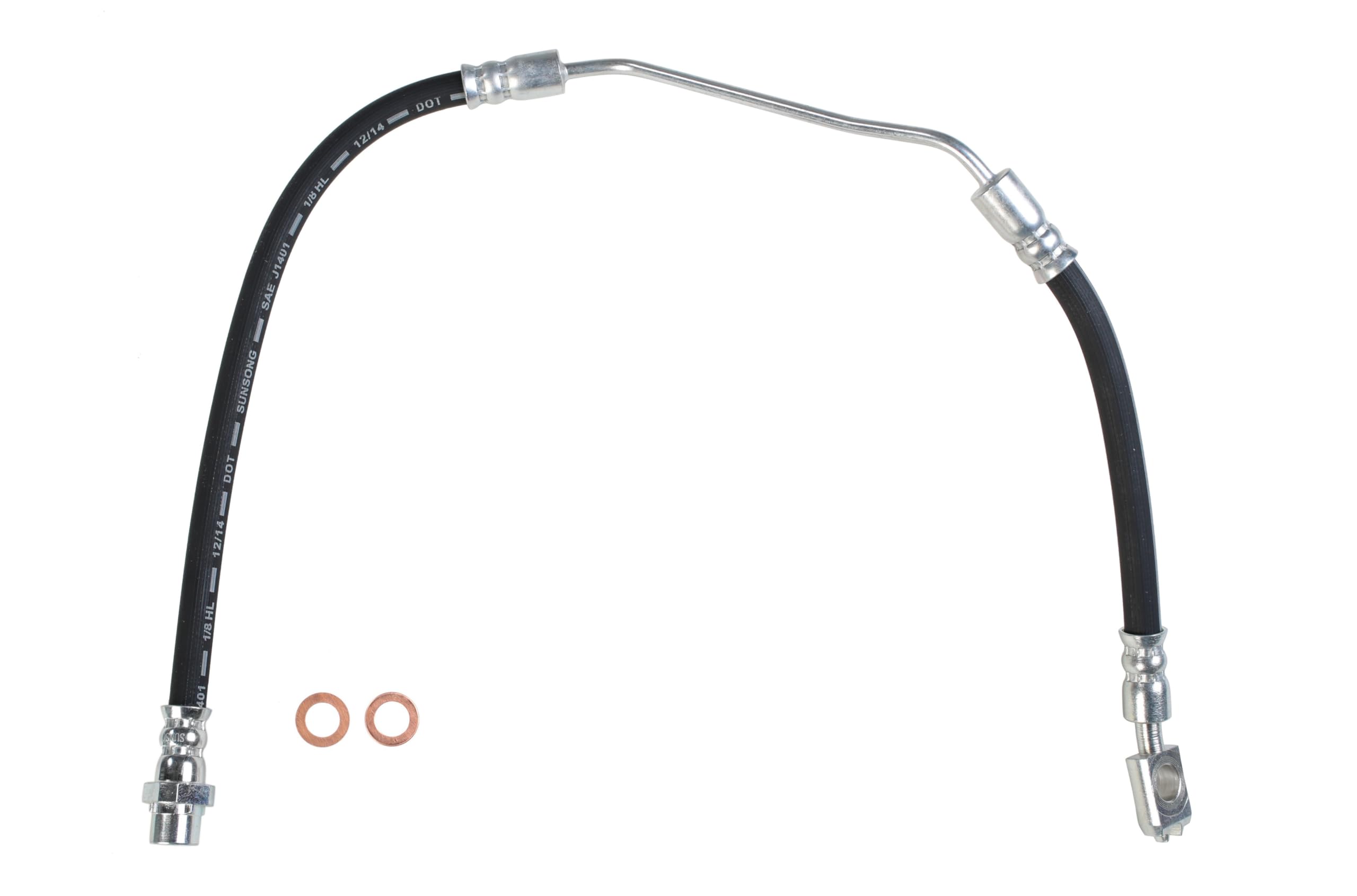 Sunsong 2201546 Brake Hydraulic Hose - High Performance Replacement for Smooth Braking | Perfect for Trucks, SUVs, and Off-Road Vehicles