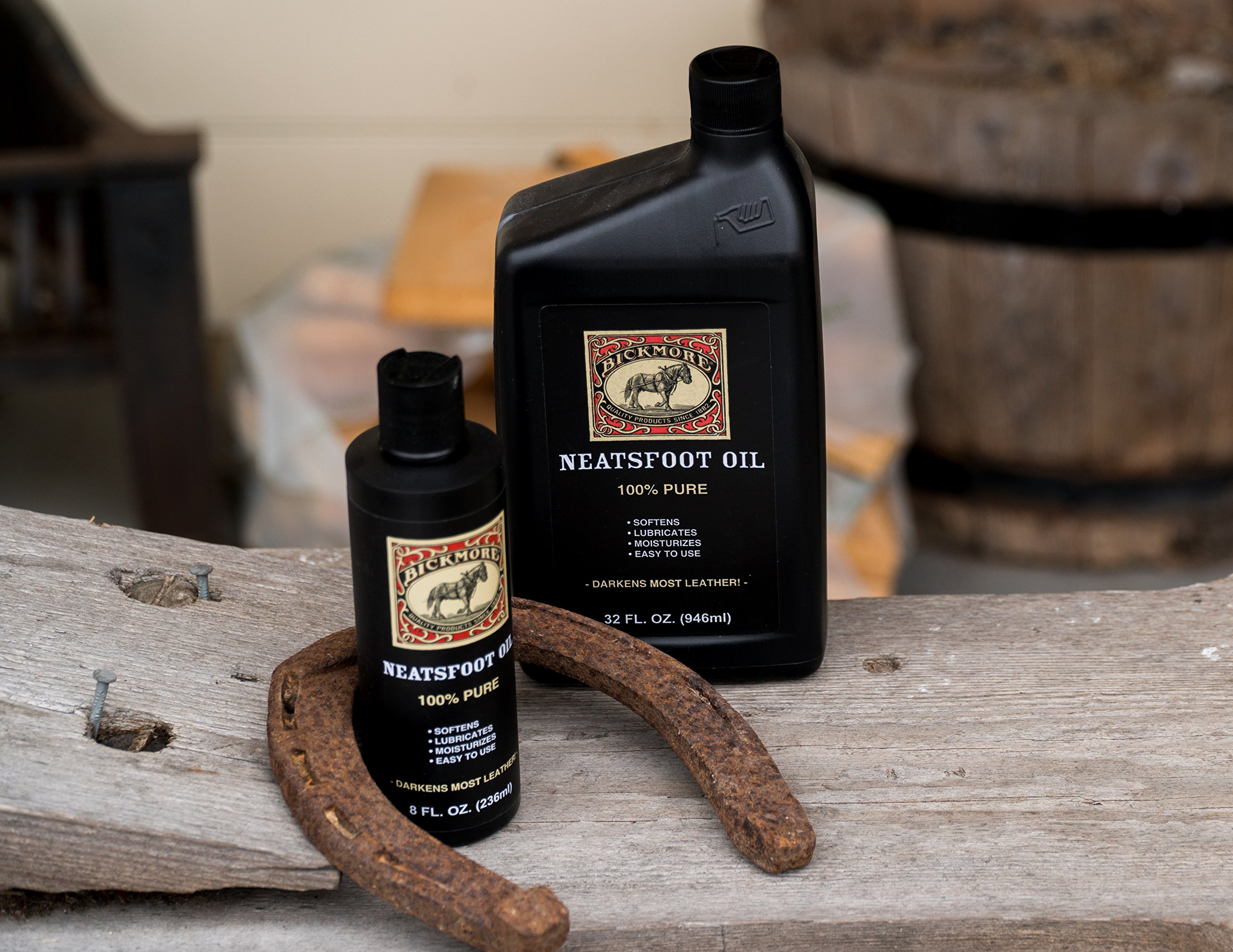 100% Pure Neatsfoot Oil - Premium Leather Conditioner & Wood Polish for Boots, Saddles, Furniture | Restores & Protects Leather & Wood Surfaces | Ideal for Equestrian Gear, Leather Goods & Woodworking Projects