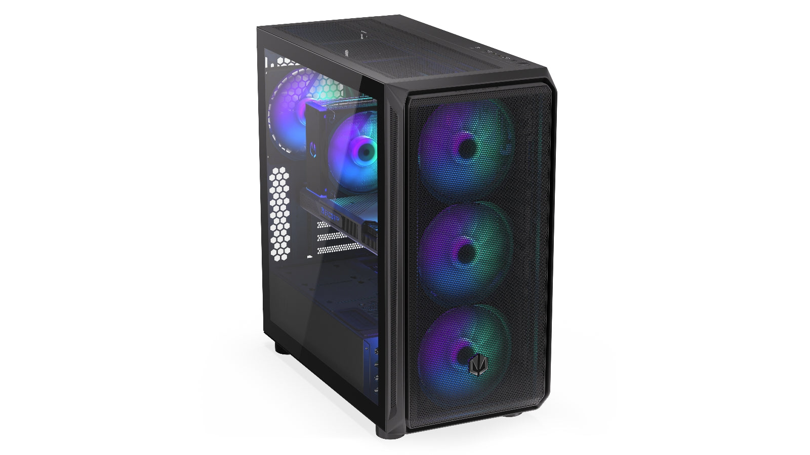 Endorfy Arx 700 ARGB ATX Mid Tower PC Gaming Case - High Airflow Tempered Glass Design with RGB Lighting (EY2A013) for Gaming Setup & Workstation Builds