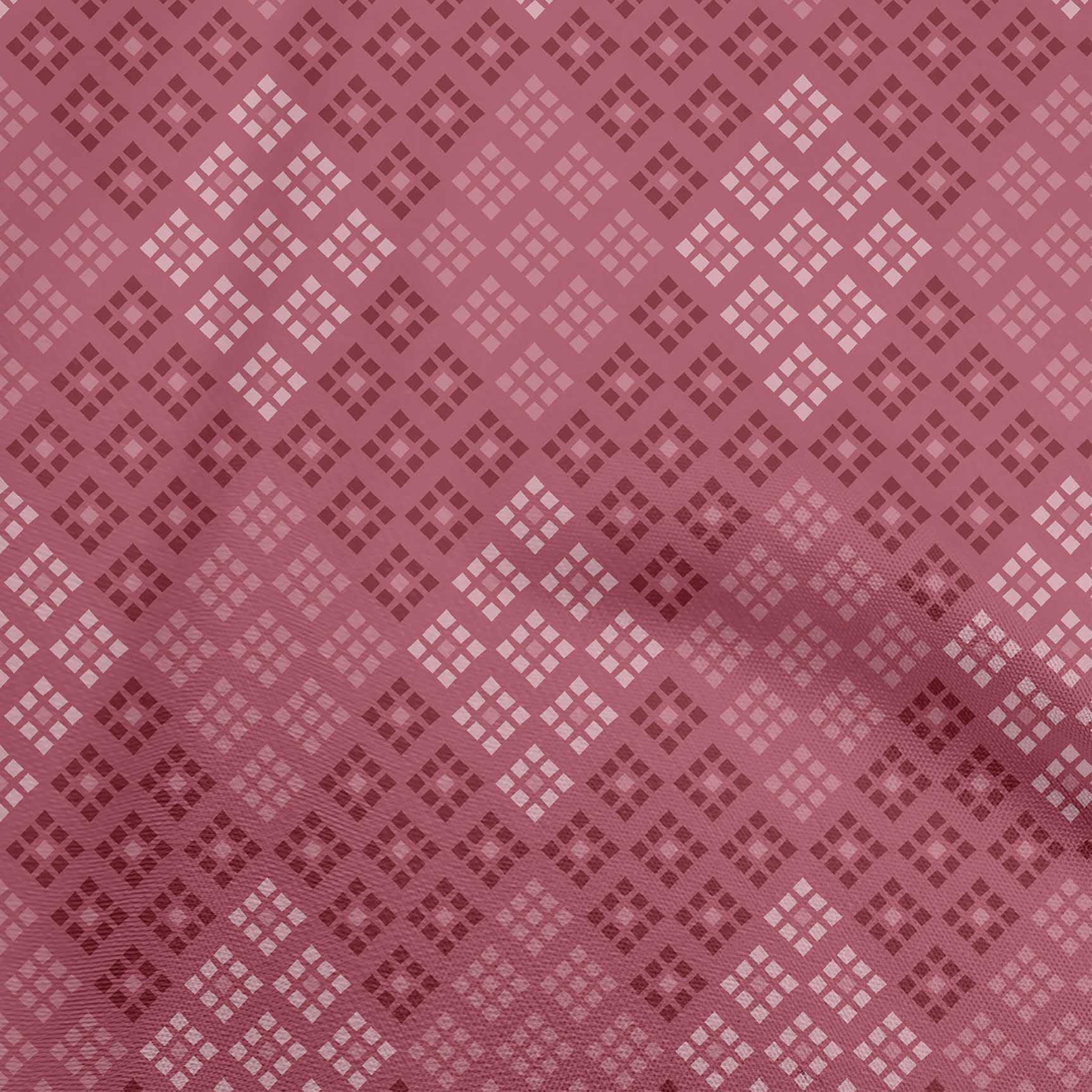 Premium 100% Cotton Poplin Twill Pink Argyle Print Fabric by The Yard - 56 Inch Wide for DIY Clothing, Quilting & Sewing Projects - Perfect for Dresses, Shirts & Home Decor