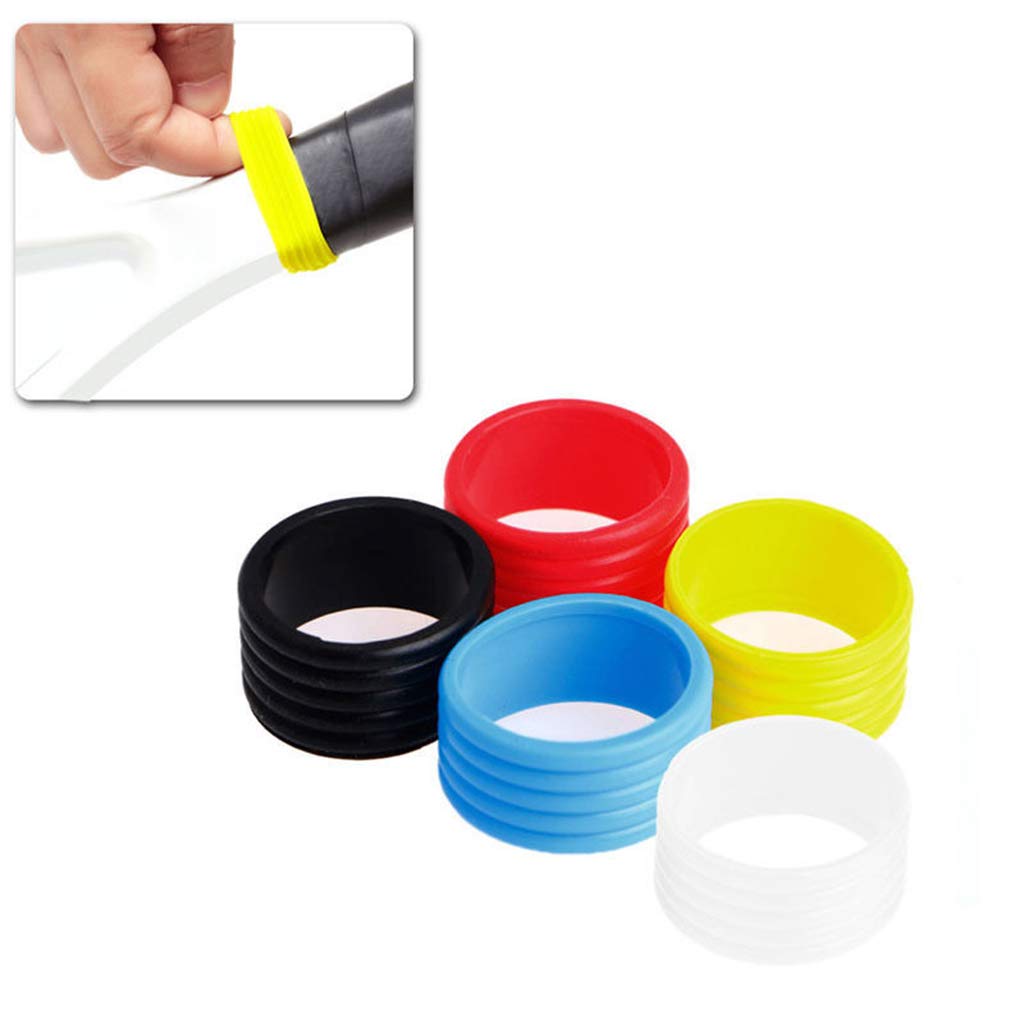 2 Pack Silicone Tennis Racket Grip Wrap - Non-Slip Handle Cover for Tennis & Badminton Rackets - Secure End Lock for Better Control - Perfect for Sports Training & Court Play