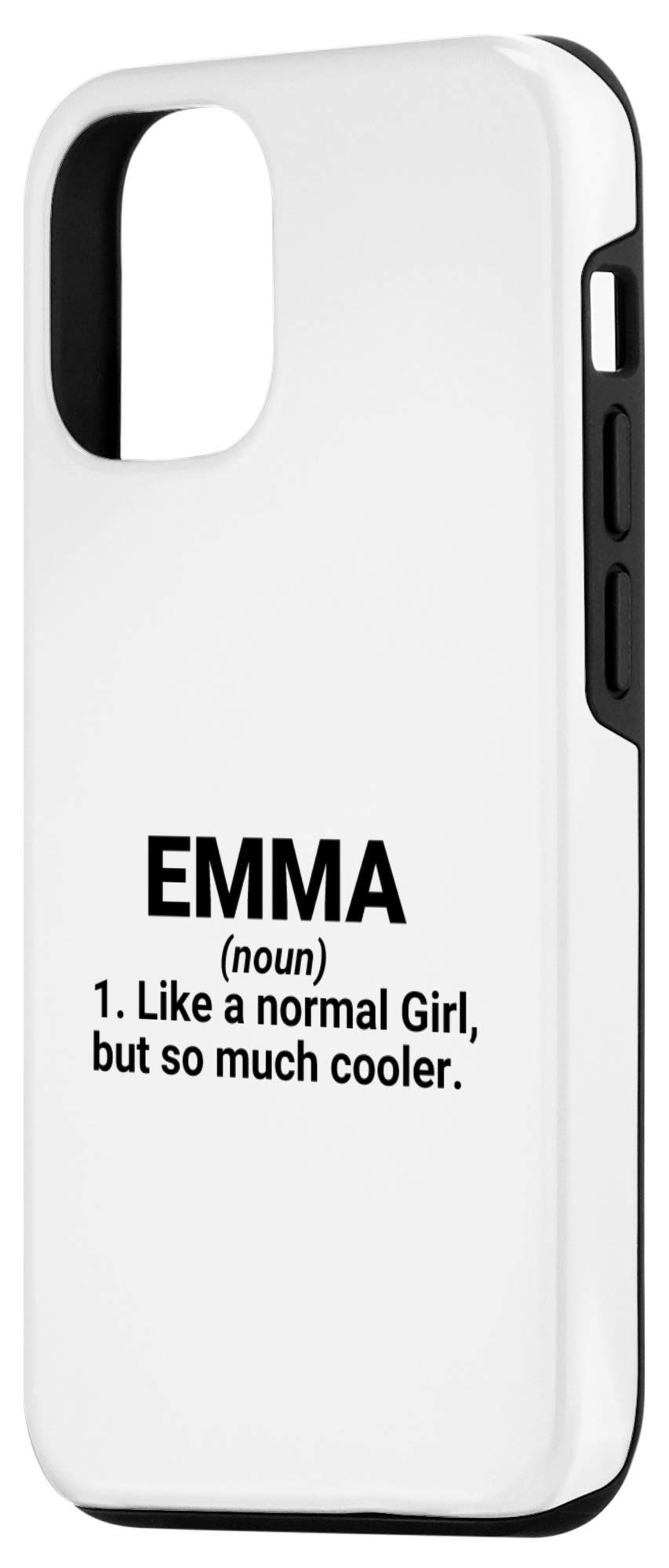 iPhone 12/12 Pro Custom Name Case - Personalized Emma Engraved Phone Cover - Trendy Gift for Girls, Women, Teens - Perfect for Birthdays, Anniversaries & Special Occasions