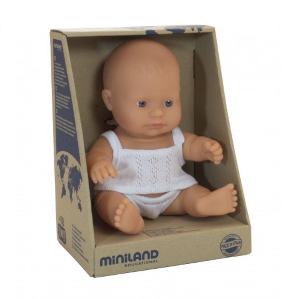 Miniland Anatomically Correct Caucasian Boy Doll - Educational Toy for Kids, Realistic Anatomy Learning Tool - Perfect for Preschool, Homeschool & Child Development Activities