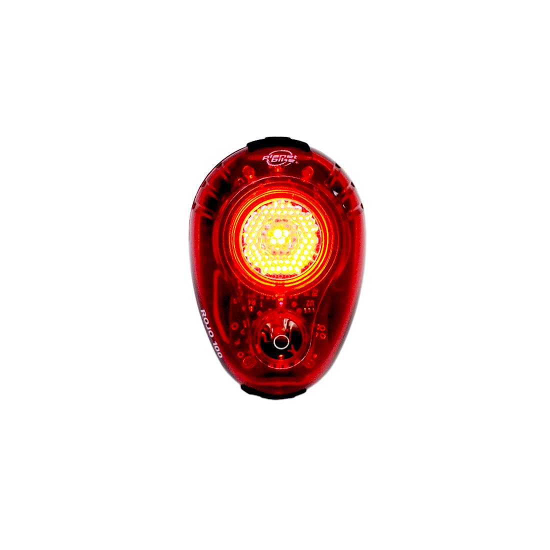 Planet Bike Rojo 100 USB-C Rechargeable Bike Tail Light - High Visibility Rear Bicycle Safety Light for Night Cycling, Commuting & Urban Riding