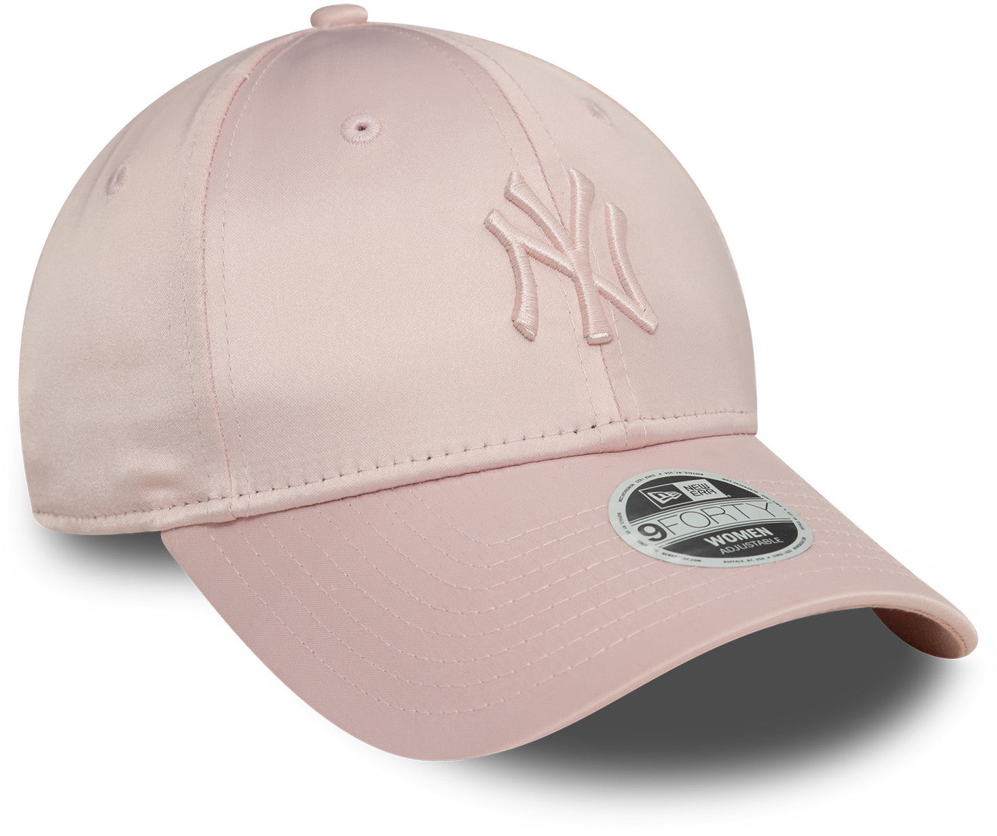 New York Yankees Women's Blush Pink Satin Baseball Cap by New Era - 9Forty Adjustable Snapback Hat for Casual Wear & Sports Fans